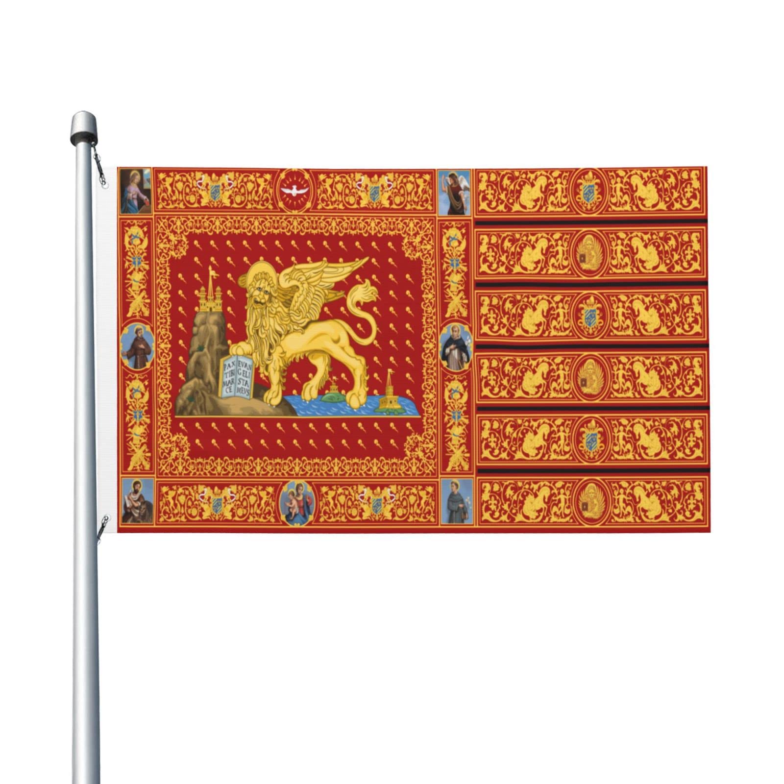 Aliment Flag Of Republic Of Venice (1659-1675) Flag 3x5 Ft Double-Sided Printing Outdoor Flags Lightweight Banner Yard Decoration Flags