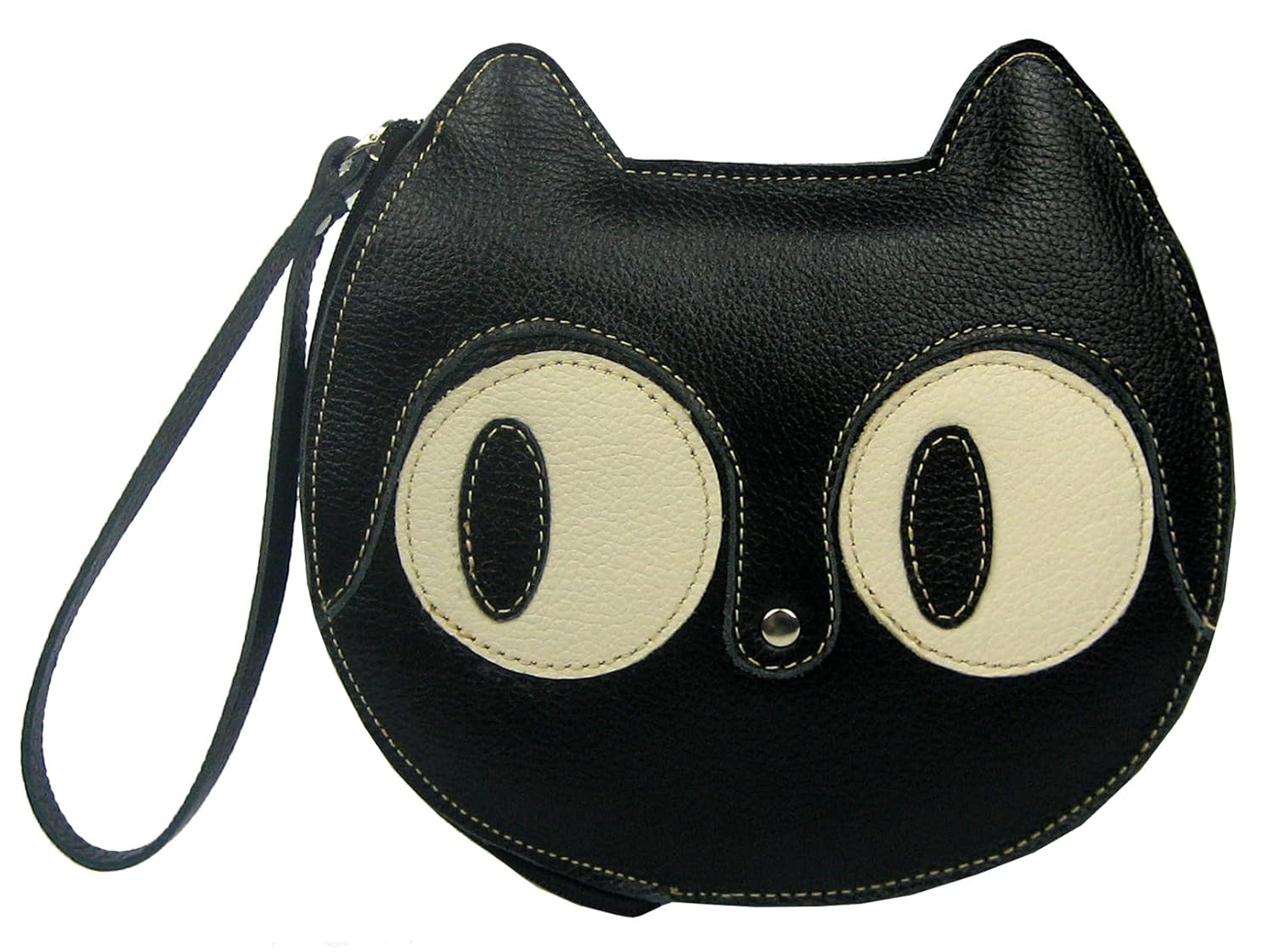 Clutch Bolsa Carteira de Mão Gato Porta Celular Feminino Couro Legítimo MDXA1011