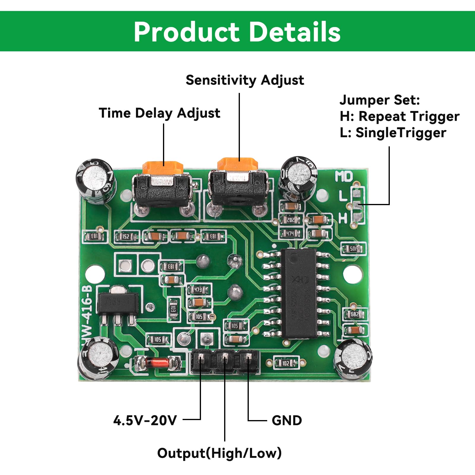 10 Stück PIR Bewegungssensor Bewegungsmelde Modul mit 5 Stück Exklusivem Gehäuse für Arduino