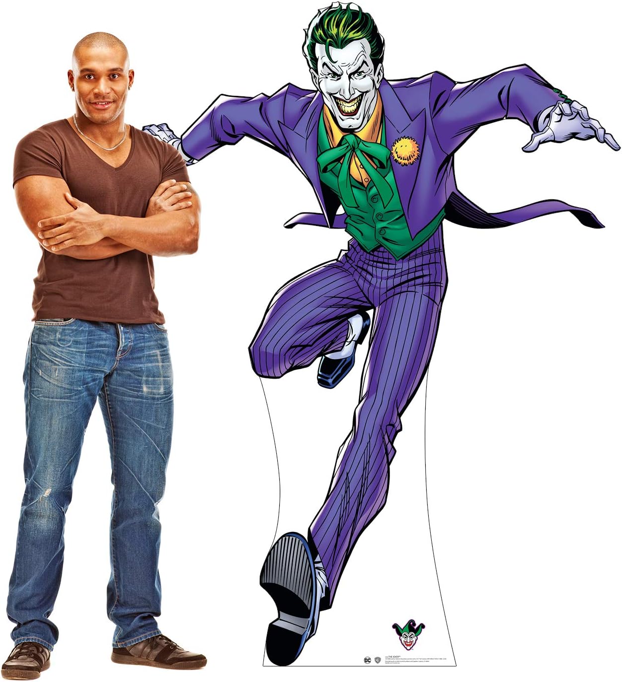 Cardboard People Animated Joker Purple Suit Life Size Cardboard Cutout Standup