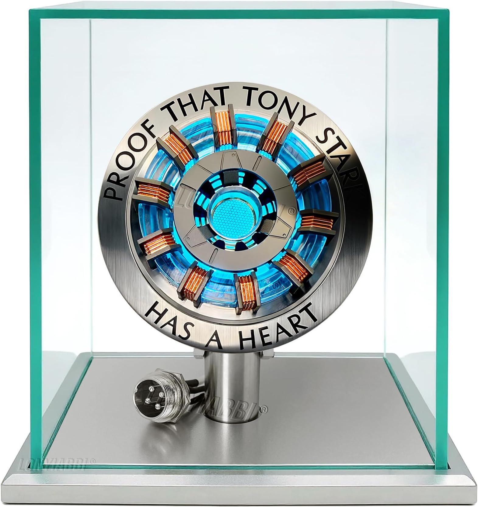 1:1 Arc Reactor MK2 Model LED Light Vibration Sensing Control USB Interface Finished Product Display Box Toys Gift