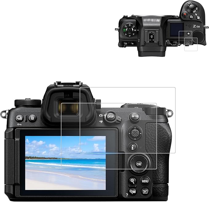 JJC [2+2 Pack Tempered Glass Screen Protector for Nikon Z6III