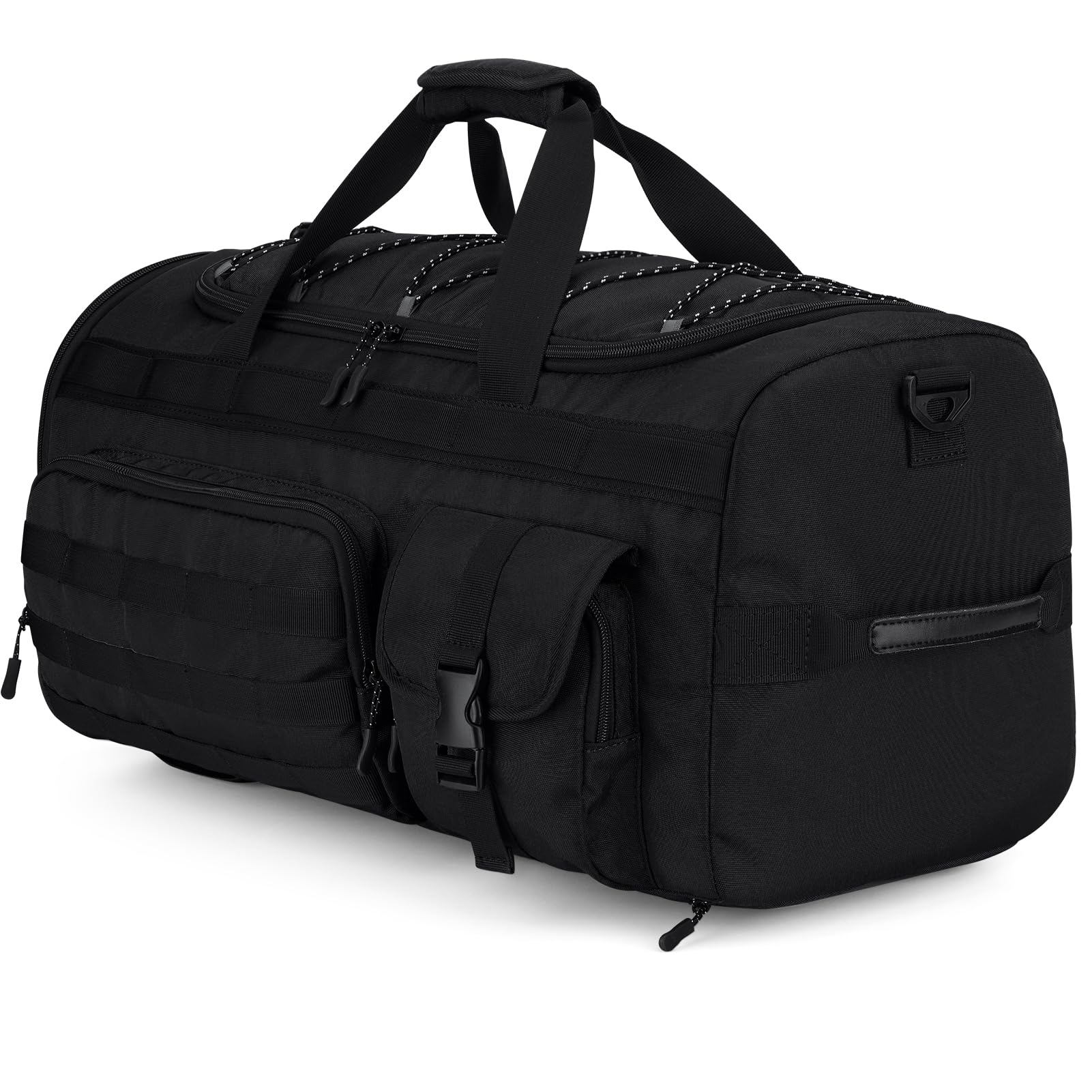 Gonex 45L Sporttasche & Reisetasche Herren, 3-in-1 Tragbar Taktische Trainingstasche mit Schuhfach – Für Fitnessstudio, Training & Reisen (Schwarz)