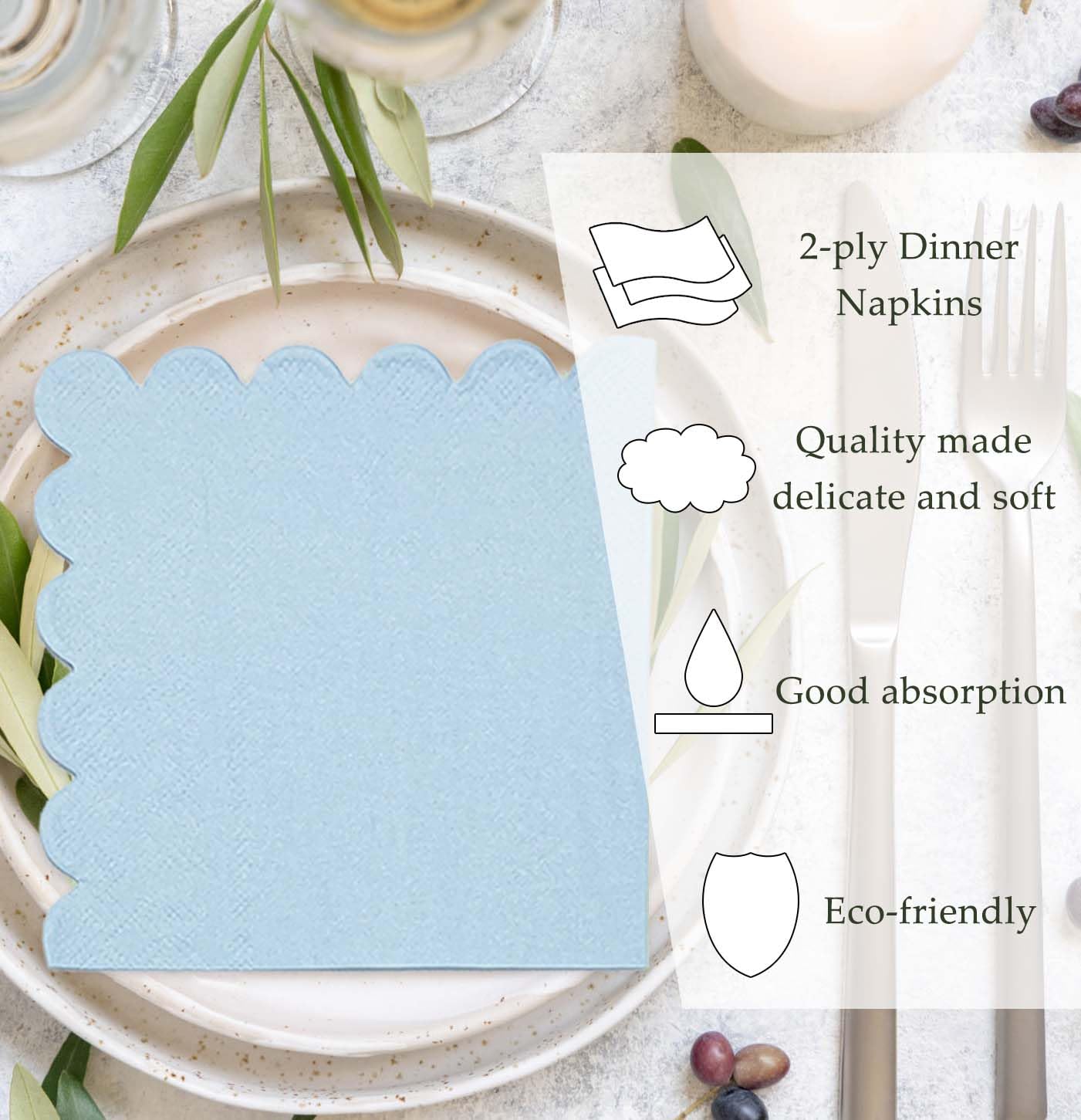 50 Stück Weiße Cocktail-Servietten (2-lagig) – 25x25 Cm, Aus Zellstoff, Für Hochzeiten, Geburtstage & Partys