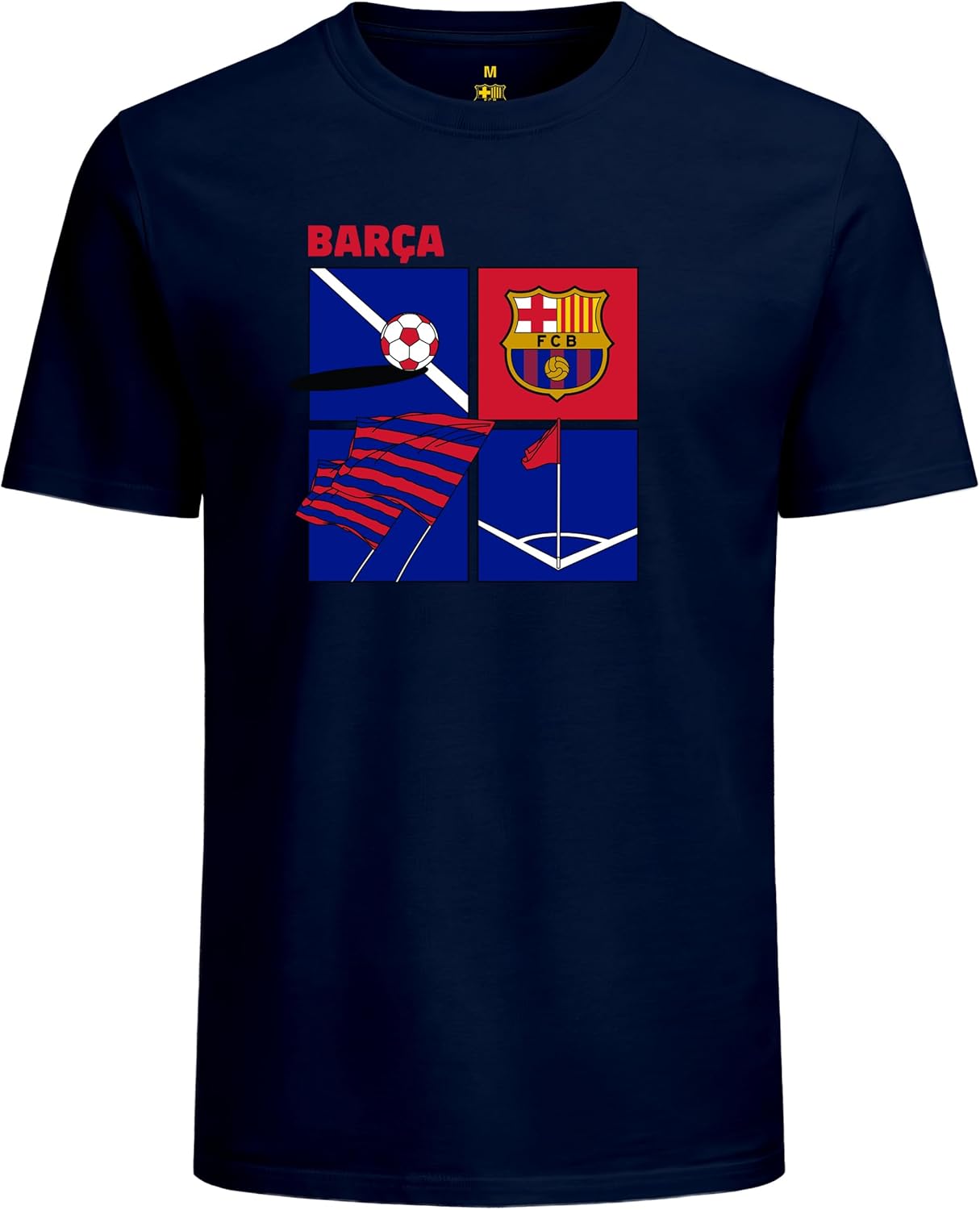 Icon Sports Officially Licensed FC Barcelona Cotton T-Shirt - Unisex Adult