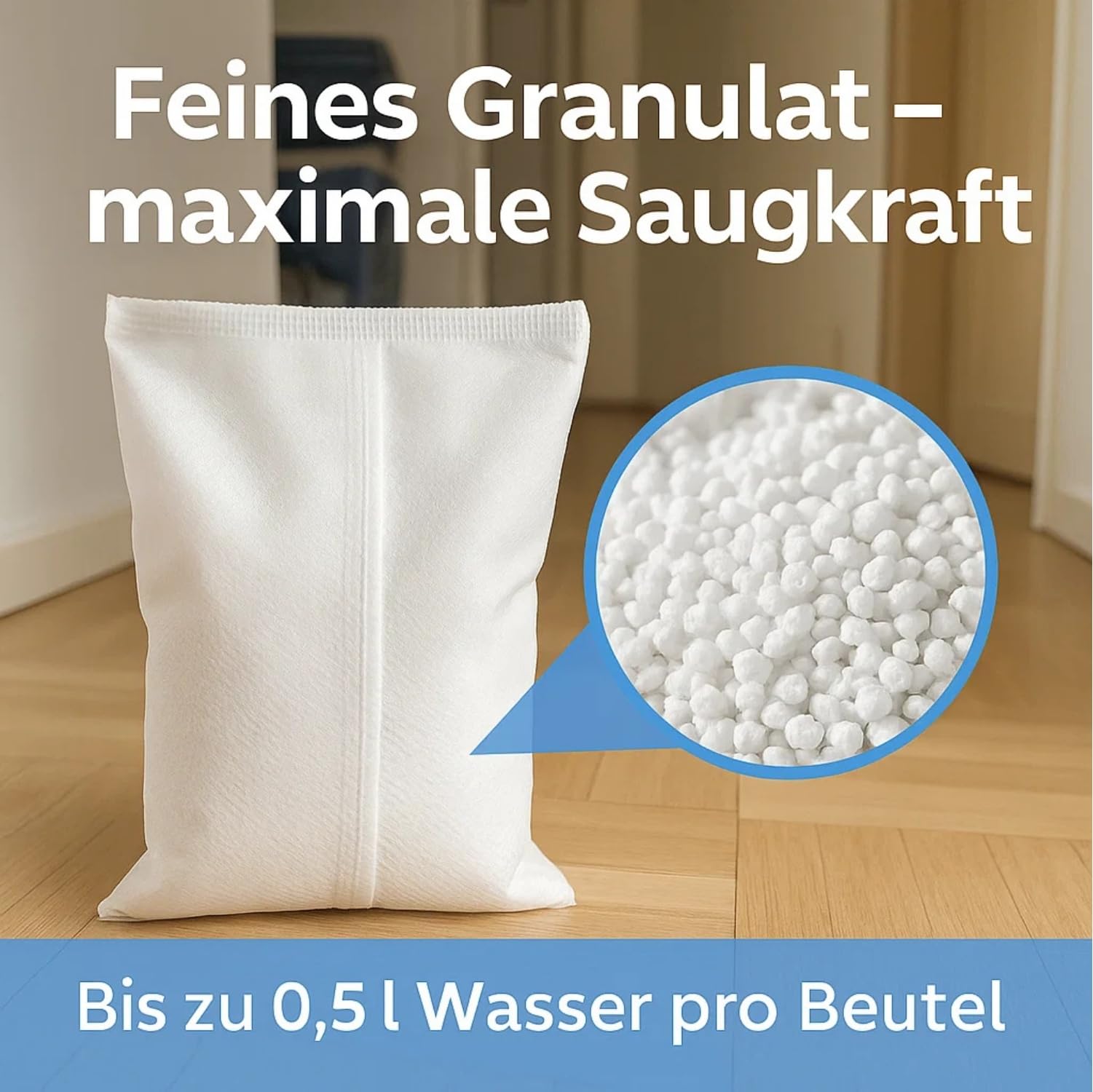 Lot de 24 granulés déshumidificateurs - 450 g - Avantage économique - Lot de 24 recharges pour déshumidificateur