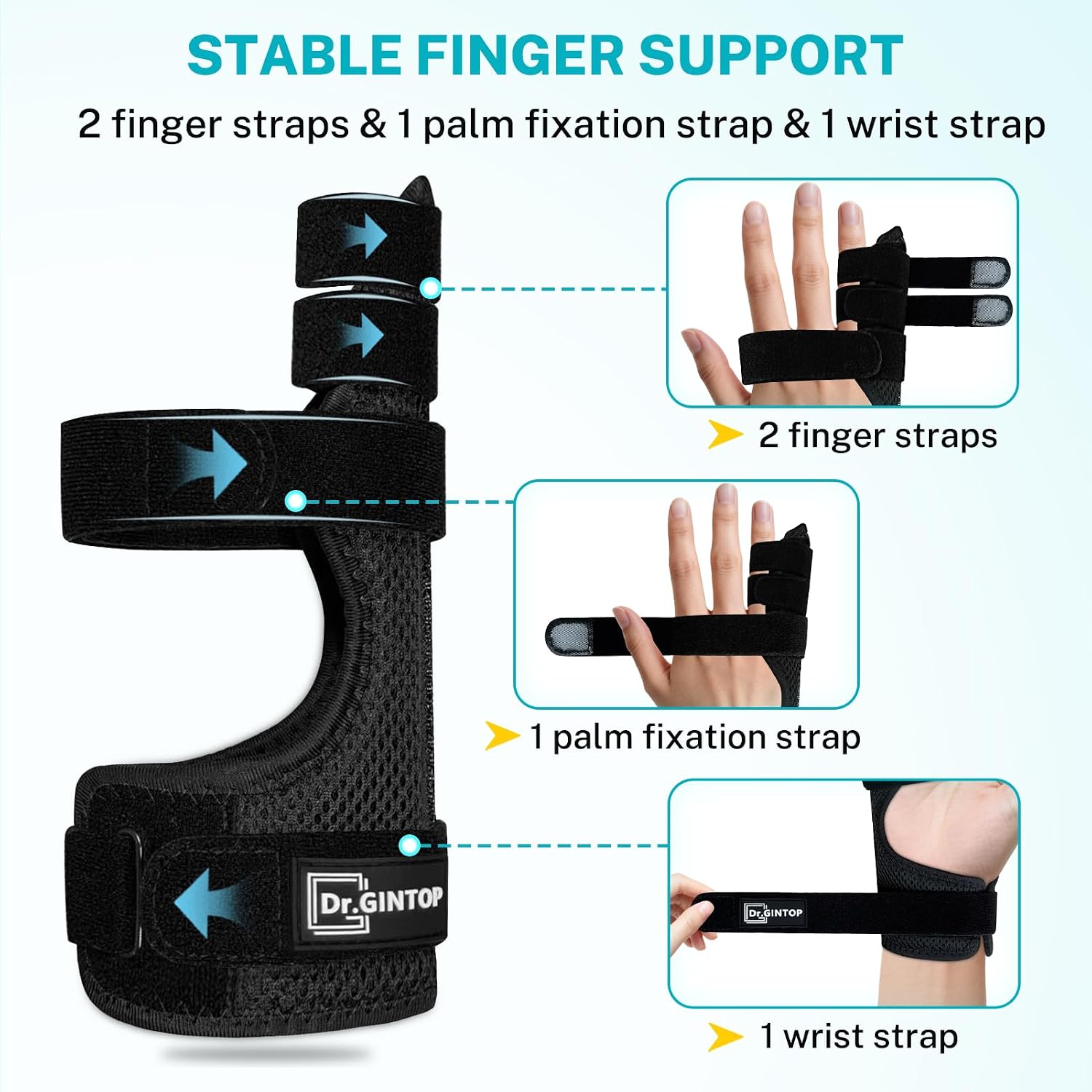 Pinky Finger Splint, Metacarpal Splint Finger Brace for 4th Ring & 5th Little Fingers, Hand Brace for Arthritis, Tendonitis, Boxer's Fracture, Broken, Mallet, Dislocated, Trigger Finger