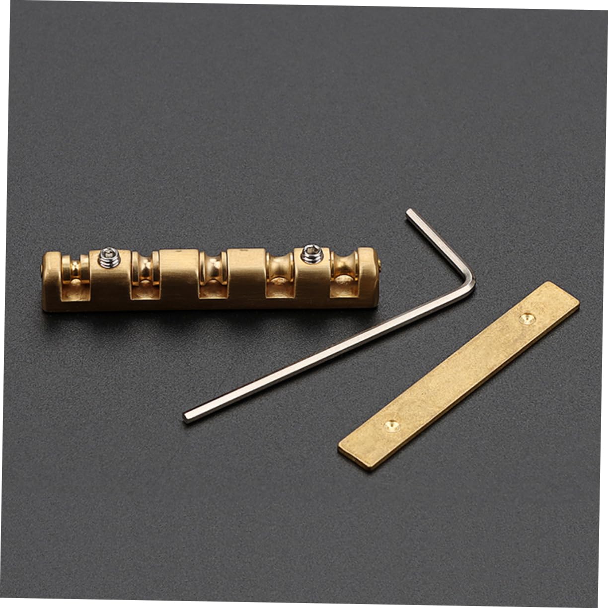 ifundom Bass Guitar Strings Bridge Nut Set Brass Material Music Instrument Accessory Sound Compact Design