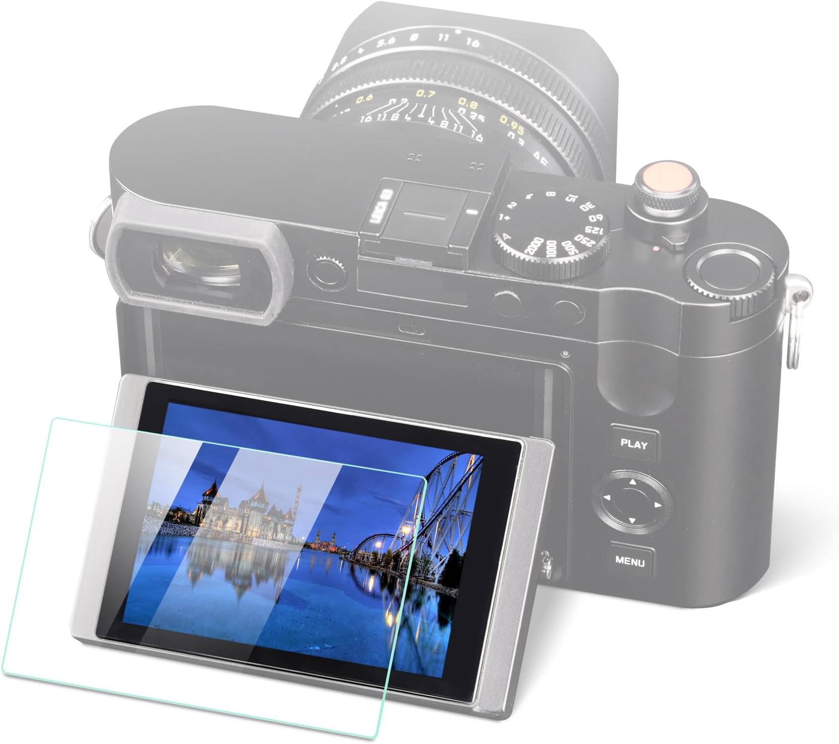 Ultra-thin LCD Optical Glass Screen Protector Compatible with Leica Q3 43, Q3, Q3 Monochrom Full-frame Digital Camera