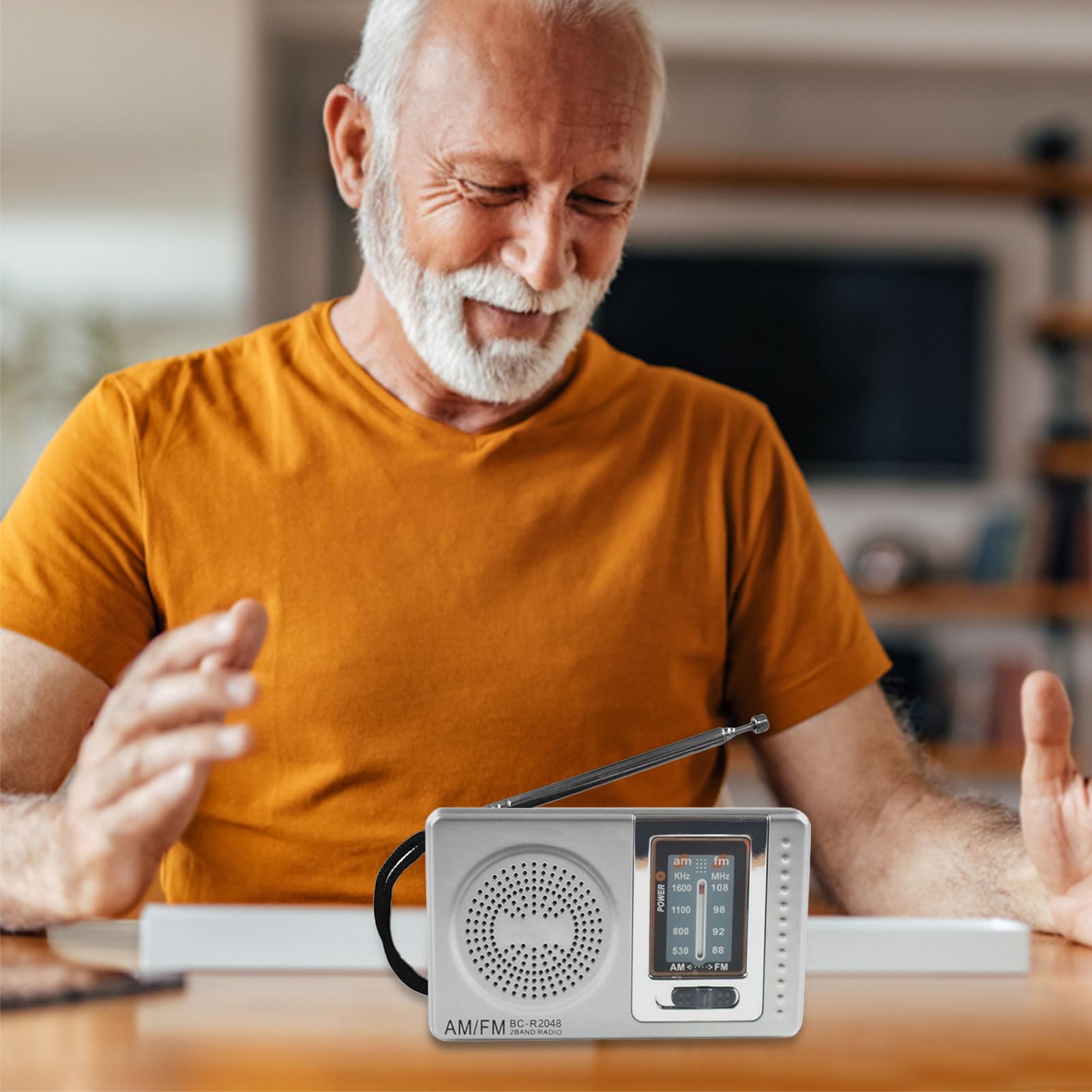 Adsfvs Radios portátiles Am FM,Radio de transistores Am FM con Pilas - Radios de transistores Am FM con Conector para Auriculares con Altavoz, Regalos Ideales para Padres, Ancianos y parientes — view 7