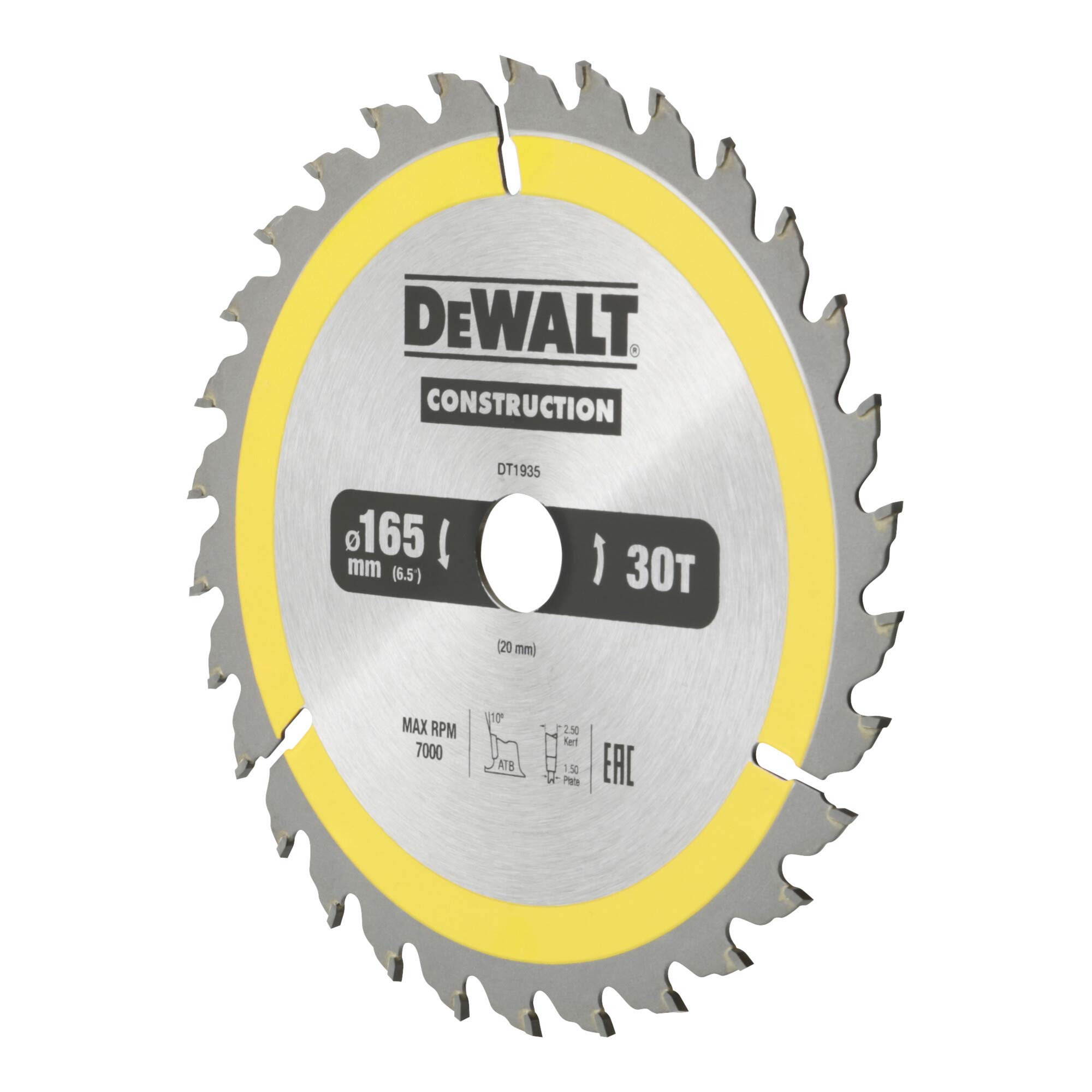 Piła Tarczowa z Widią 165mm x 30z x 20mm DT1935 DeWalt
