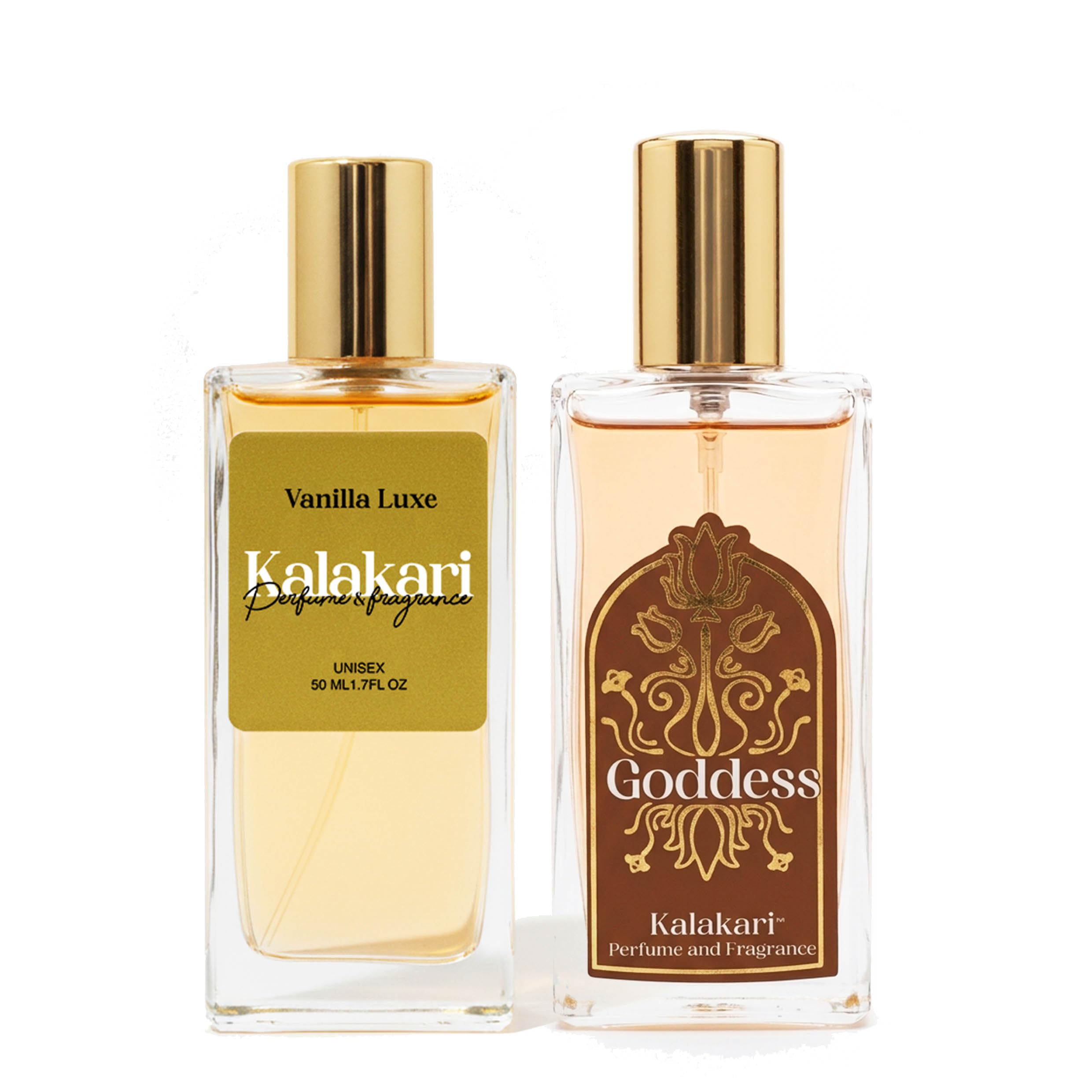 Vanilla Luxe + Goddess Kalakari Perfume Combo for Women (2 x 50ml) | Long Lasting Vanilla Fragrance Set | Sweet Warm & Floral Notes | Daily Wear Premium Perfume Gift Set for Women-image-3
