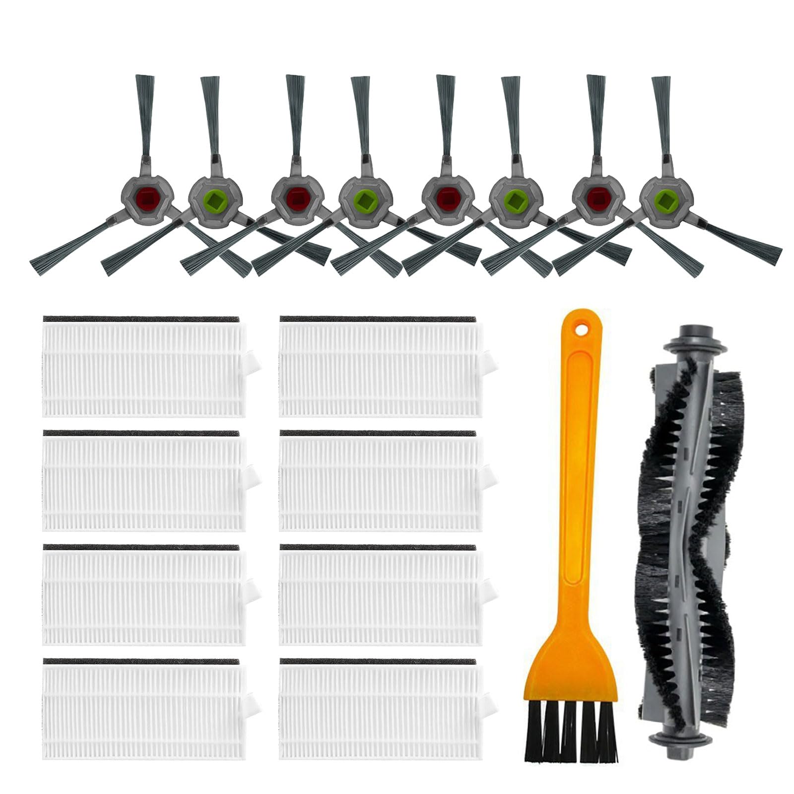 PANGBOER Main Brush Sweeping Robot Side Brush Robot Vacuum Accessories ABS Texture Perfect for P20 Model Sweeper Replacement Spare Attachment Kit