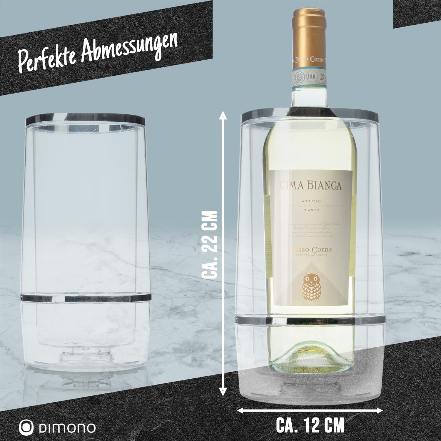 Dimono® Bottle Cooler Double-Walled Wine Cooler Thermal Champagne Cooler for Wine Bottles Sparkling Wine - Image 4