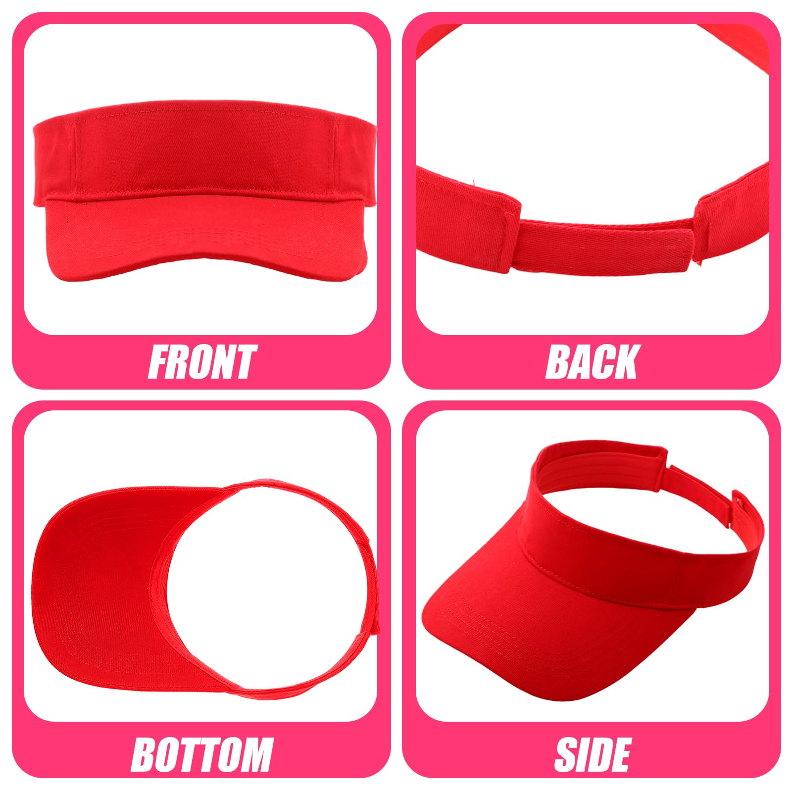 Syhood 15 Pieces Sun Visor Hats Sport Wear Athletic Sun Visor Caps Adjustable Sun Protection for Women Men