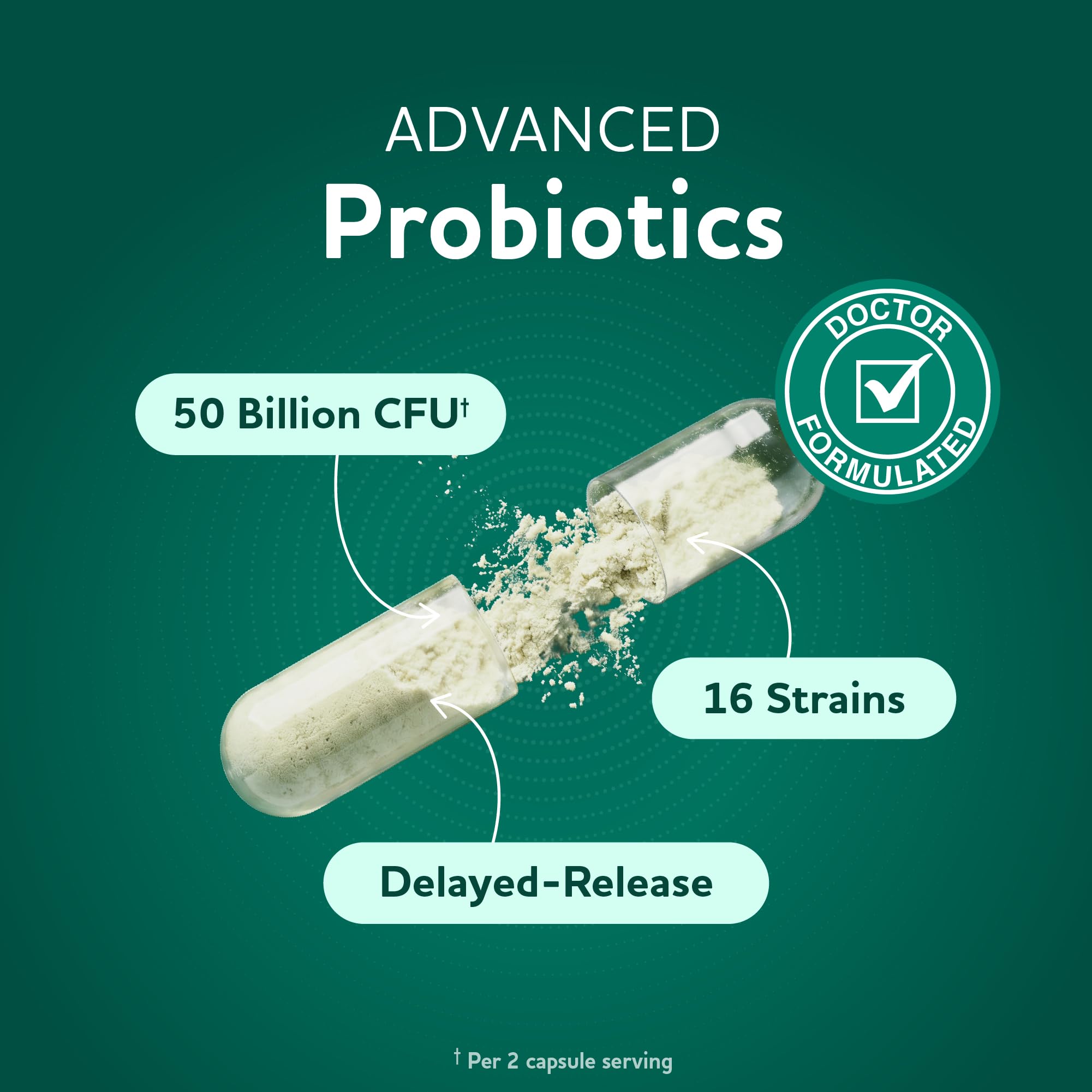 Prebiotics and Probiotics, 50 Billion CFU, 16 Probiotic Strains & Inulin — Amazon image 2