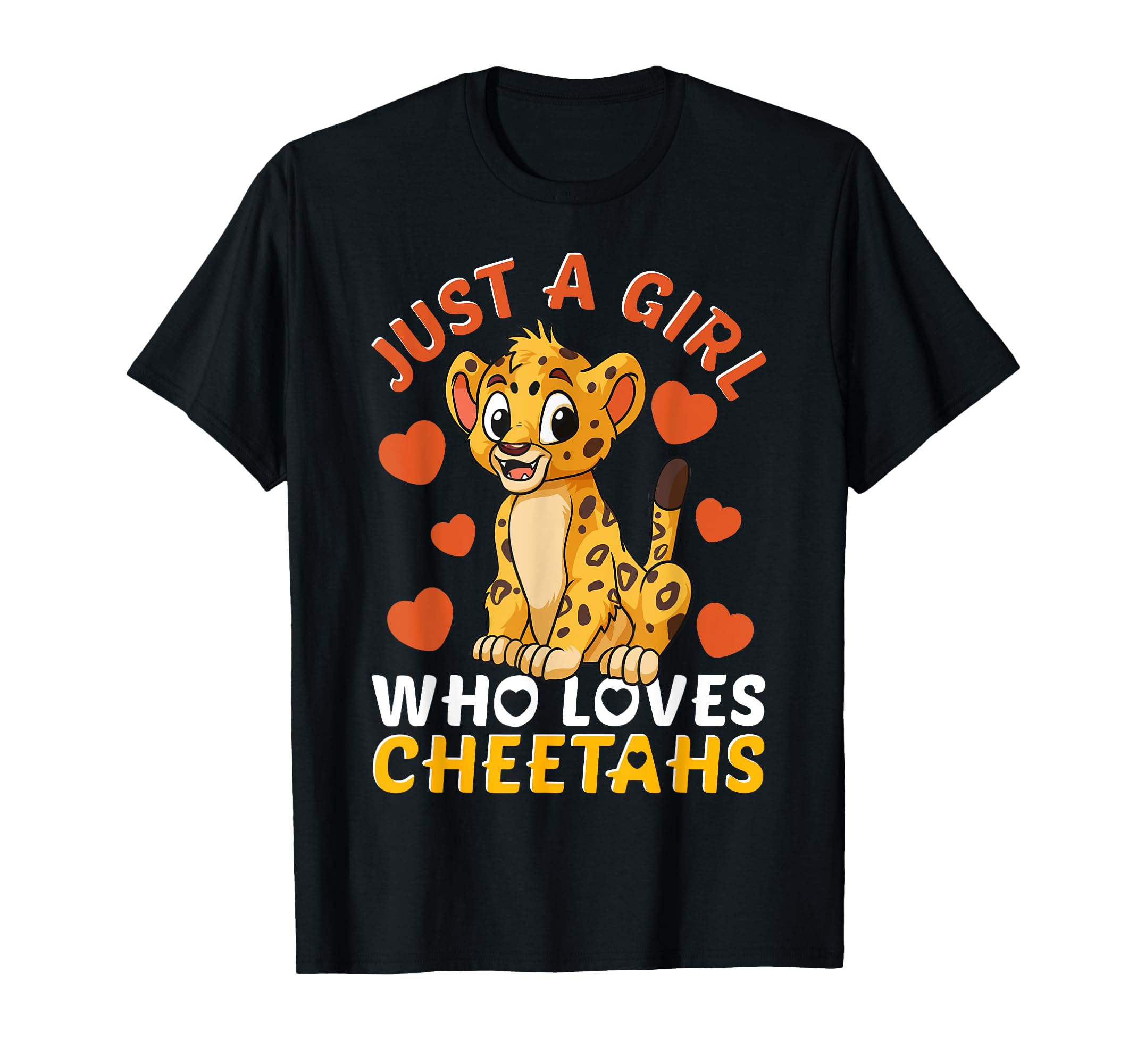 Just A Girl Who Loves Cheetahs Women Cheetah Cat Lover T-Shirt