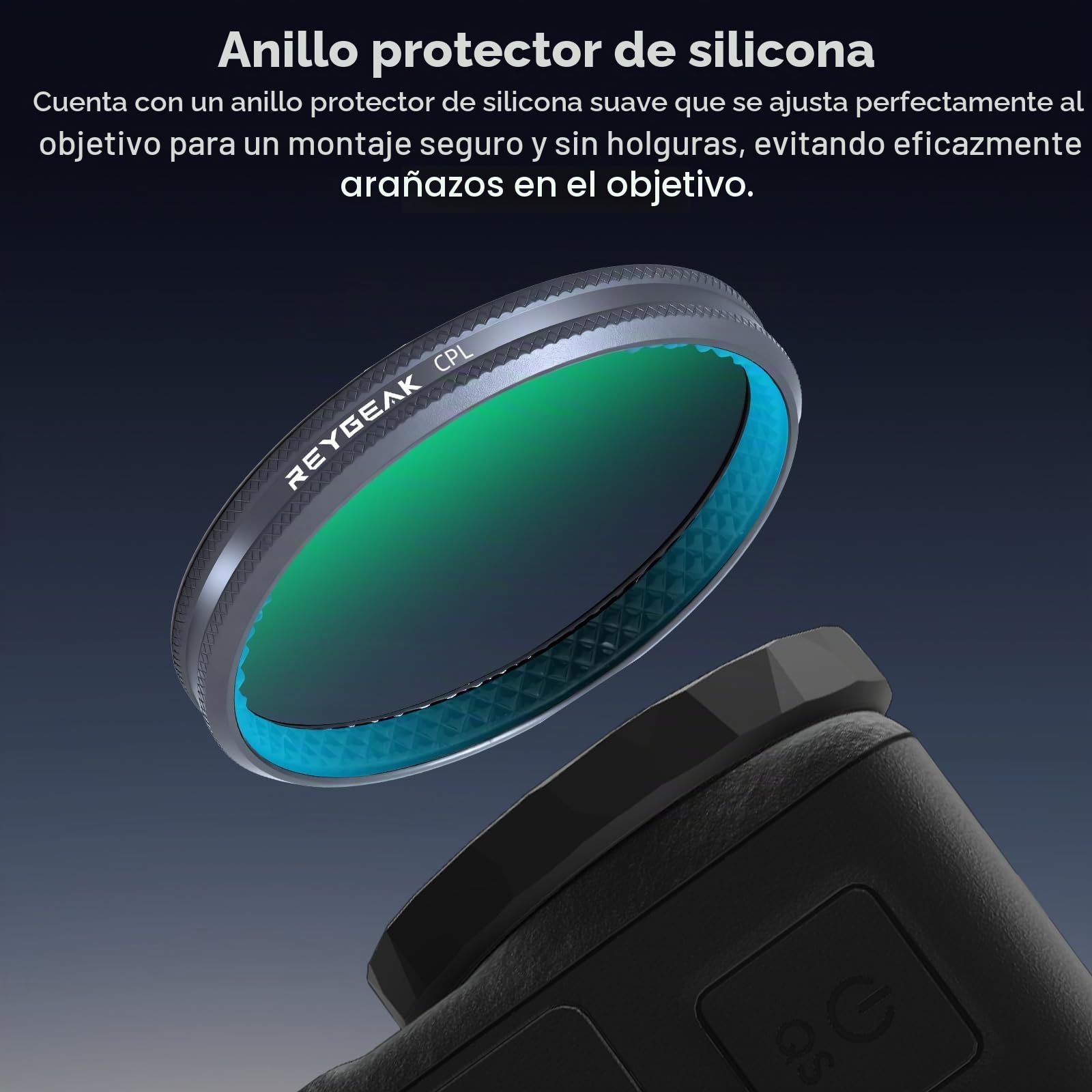 REYGEAK Juego de filtros para dji Osmo Action 6, 4 Piezas CPL ND8 ND16 ND32, Vidrio Óptico HD Multi-Recubierto, Filtros de Lente Polarizante de Densidad Neutra, Marco de Aluminio
