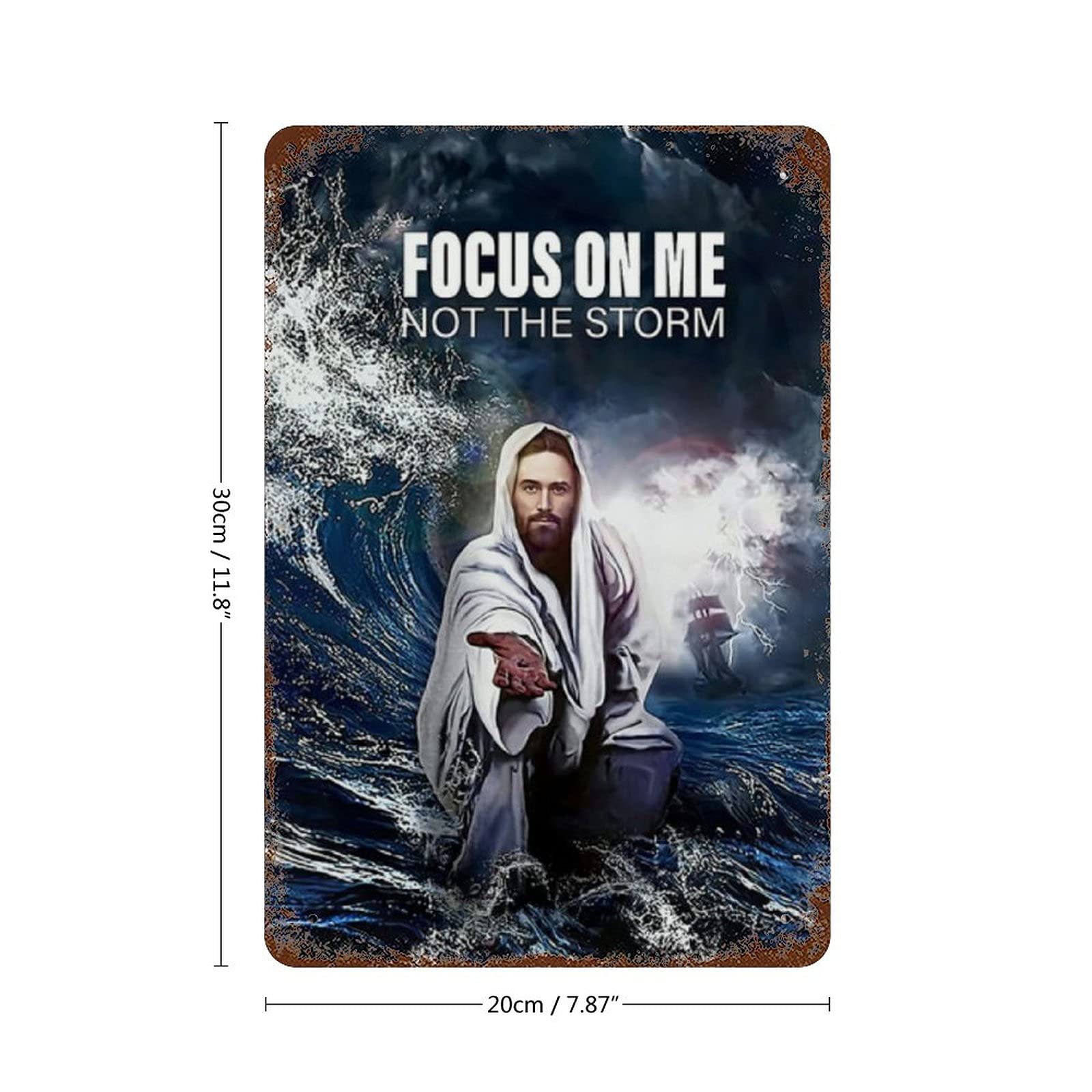 Amazon.com: Graman Focus On Me Not The Storm Jesus Vintage
