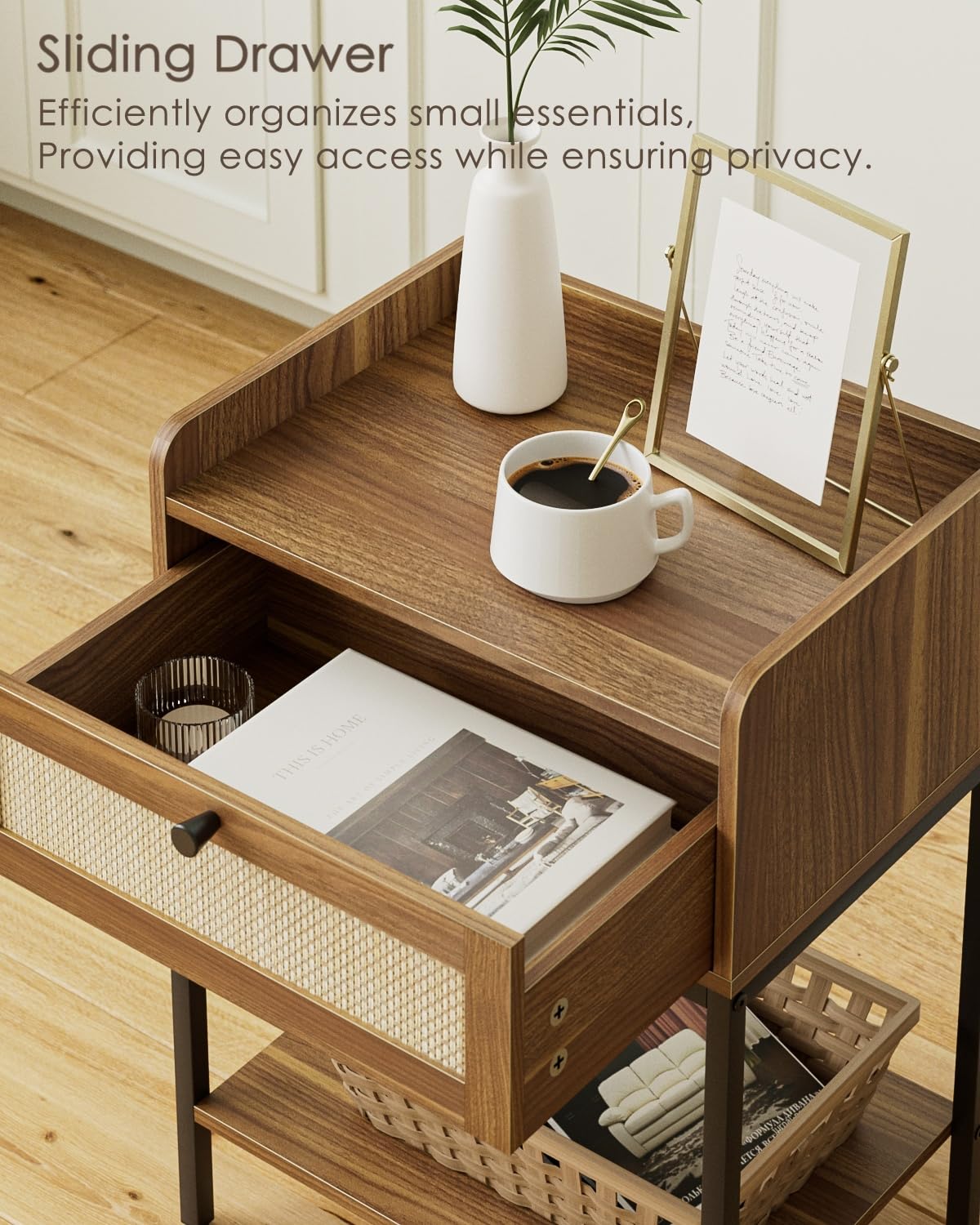 Tables de chevet en noyer de luxe pour chambres élégantes