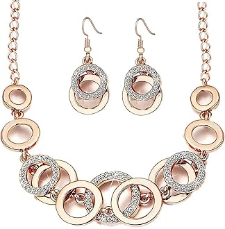 AAA Crystal 18k Rose Gold Stylish Jewellery for Women and Girls