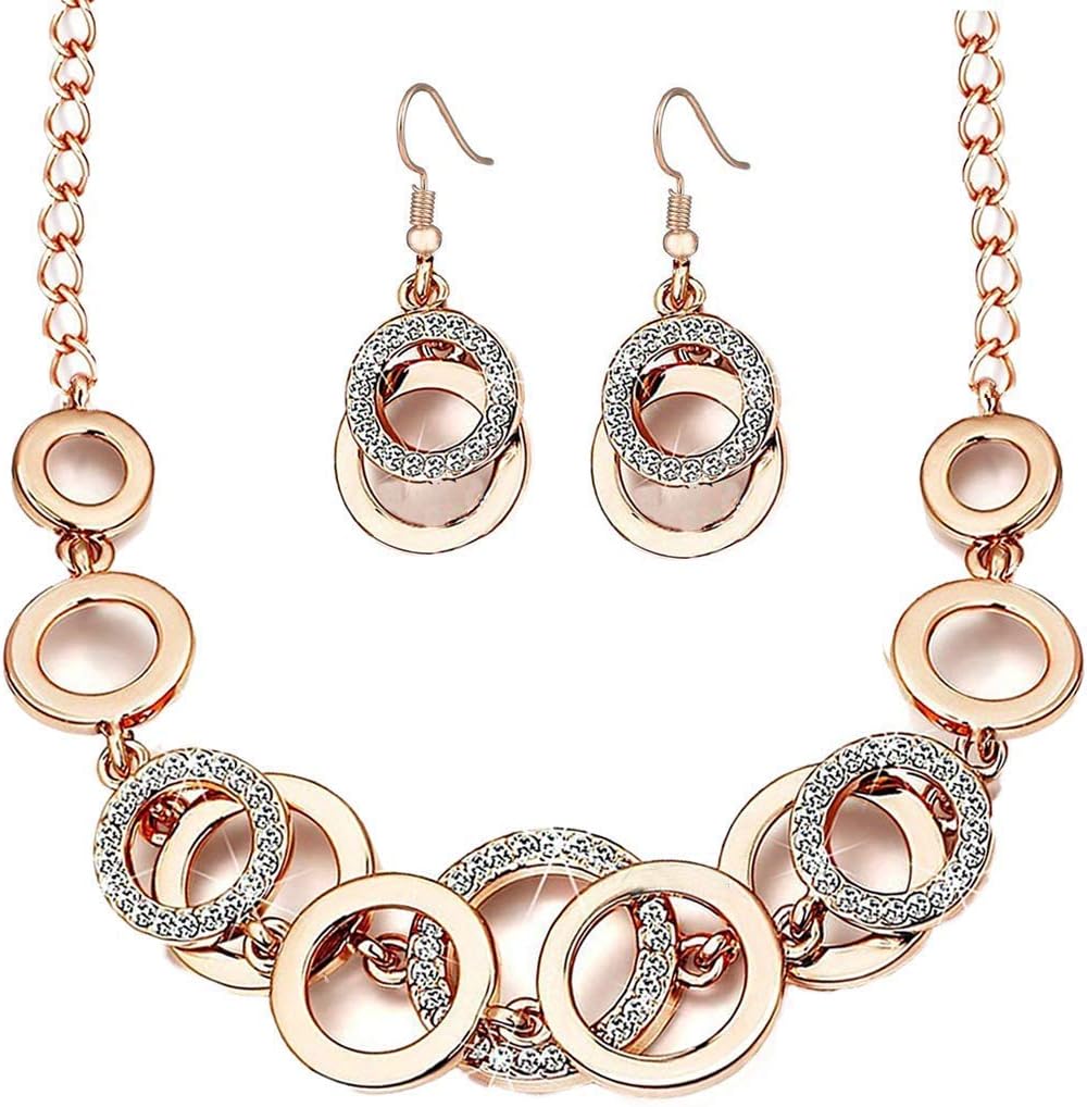 AAA Crystal 18k Rose Gold Stylish Jewellery for Women and Girls