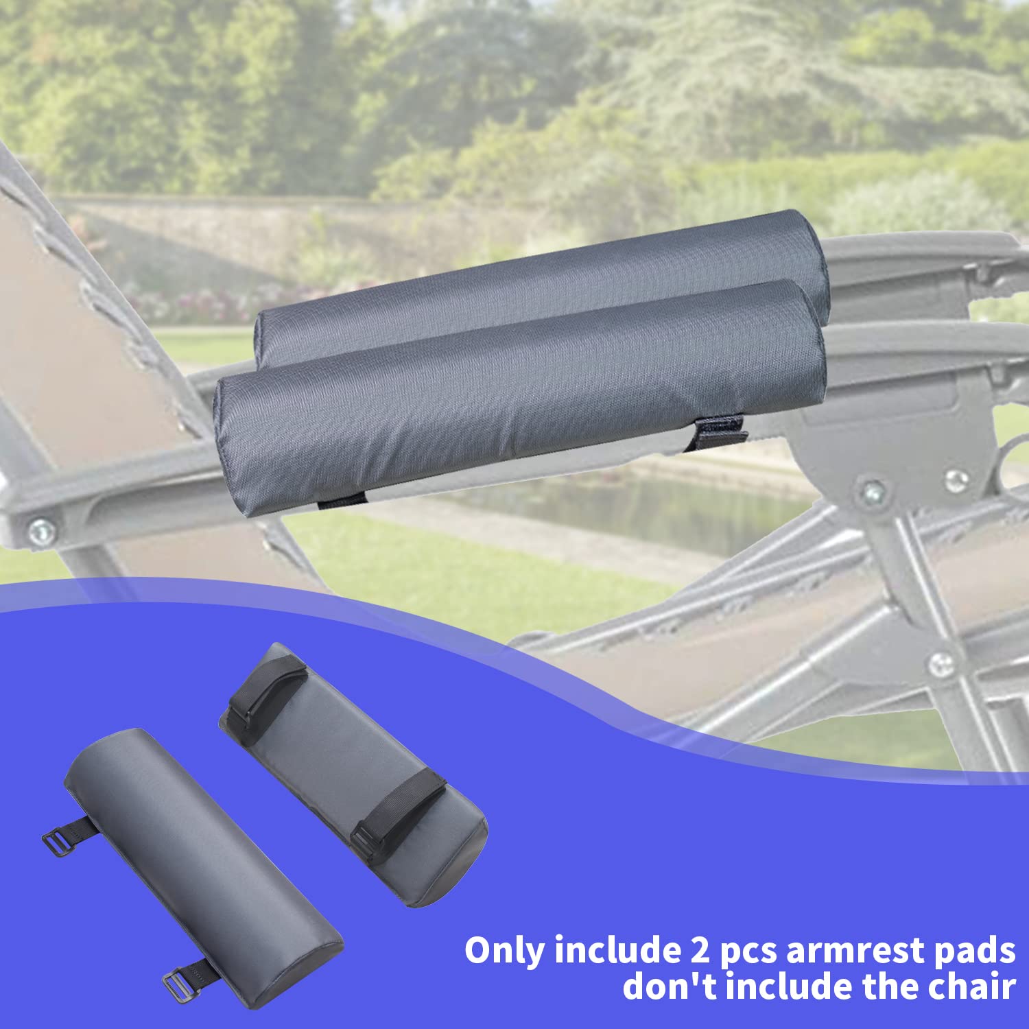 Arm Pads For Patio Chairs 2-Pack Folding Chair Arm Rest Pads - Replacement  Cushions For Recliners And Outdoor Chairs Replacement Armrest Cushions For  Recliners, image size:1500x1500