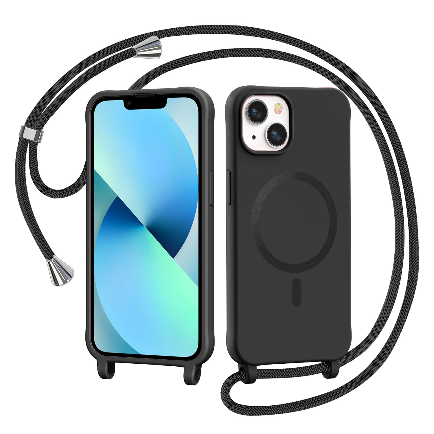 AOMYKE Magnetica Cover per iPhone 13 / iPhone 14 con Cordino
