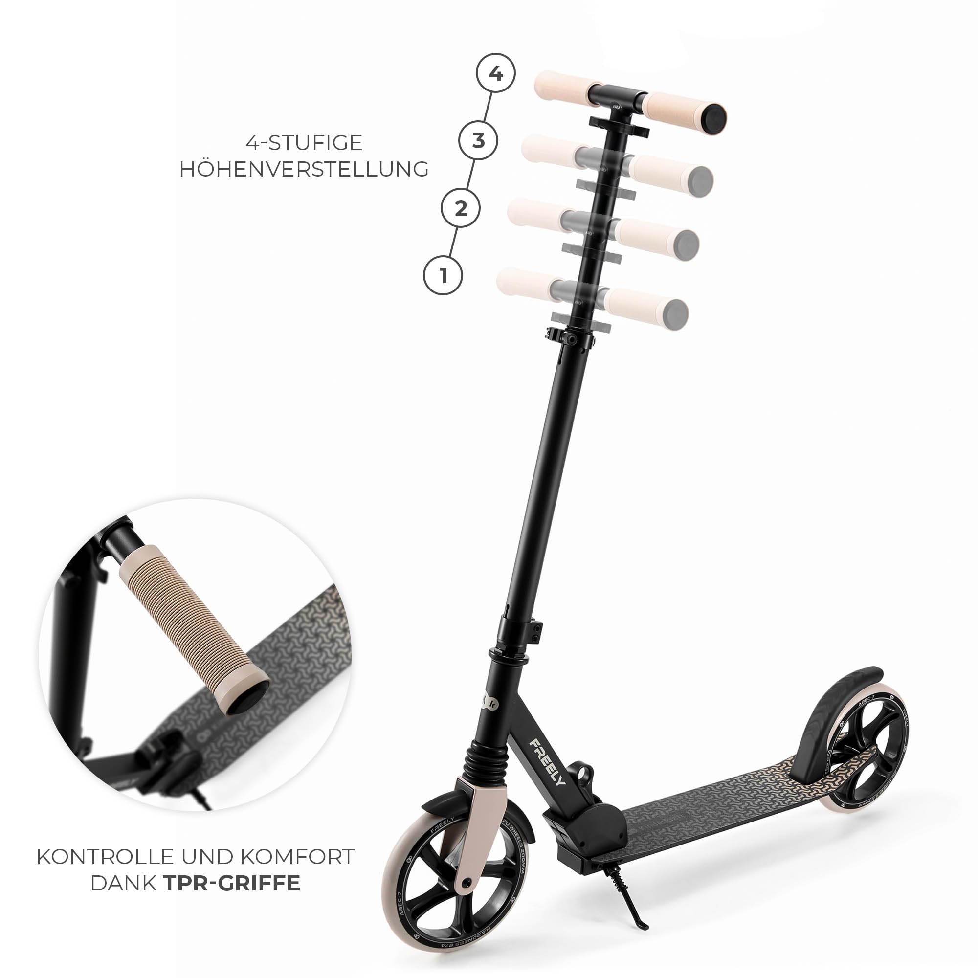 Kinderkraft Freely Scooter ab 3 Jahren, Kinderroller bis zu 100 kg, schnellen Zusammenklappen, Räder aus PP