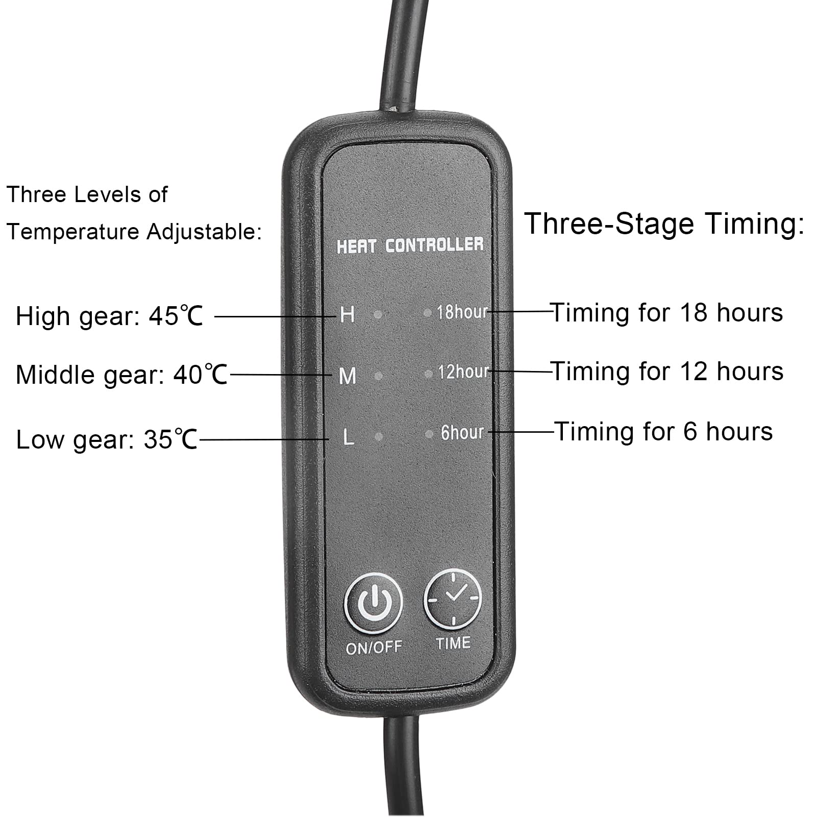 3 Gear Temperature Adjustment Under case Warmer Small Animals USB Temperature Control Heating Mat for Turtles Lizard Snakes (L), Reptiles Heating Pad, Reptiles Heating Pad Reptiles USB Heating Pa