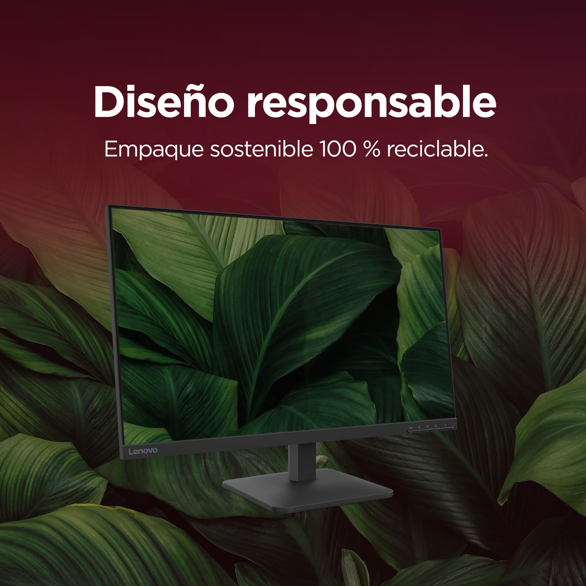 Lenovo L27-4e - Monitor FHD 27" (IPS, HDMI 1.4 - VGA, 16:9, Tasa de Refresco 100 Hz, Tiempo de Respuesta 4ms, 99% sRGB, Montaje VESA 100 mm, Soporte Inclinable) Negro — view 8