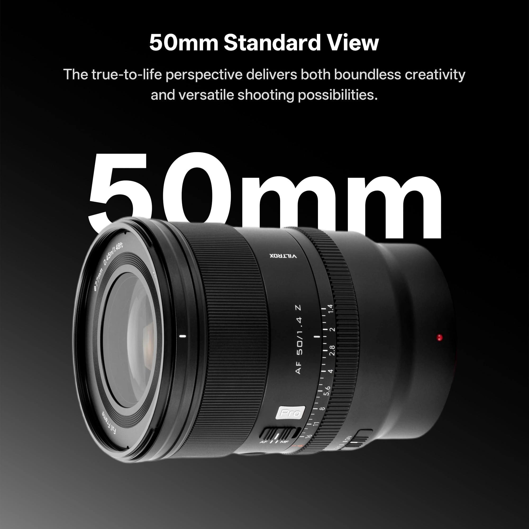VILTROX 50mm F1.4 Pro Z Obiettivo, Full Frame Messa a Fuoco Automatica Grande Apertura Obiettivo a Focale Fissa con Motore Hyper VCM Compatibile con Fotocamere Nikon Z-Mount Z5 Z50 Z50II Z6 Z6II