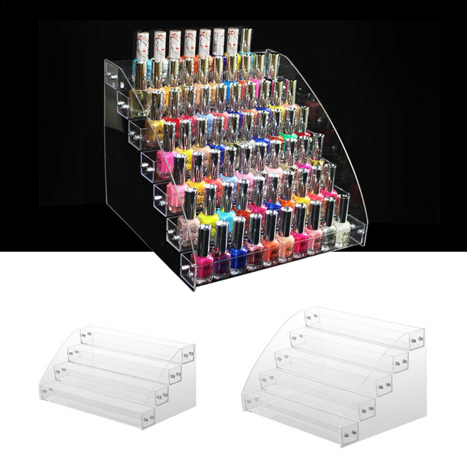 Présentoir à vernis à ongles | Présentoir multifonction en acrylique | Organiseur de vernis à ongles | Support transparent pour rouge à lèvres, fard à paupières, bijoux