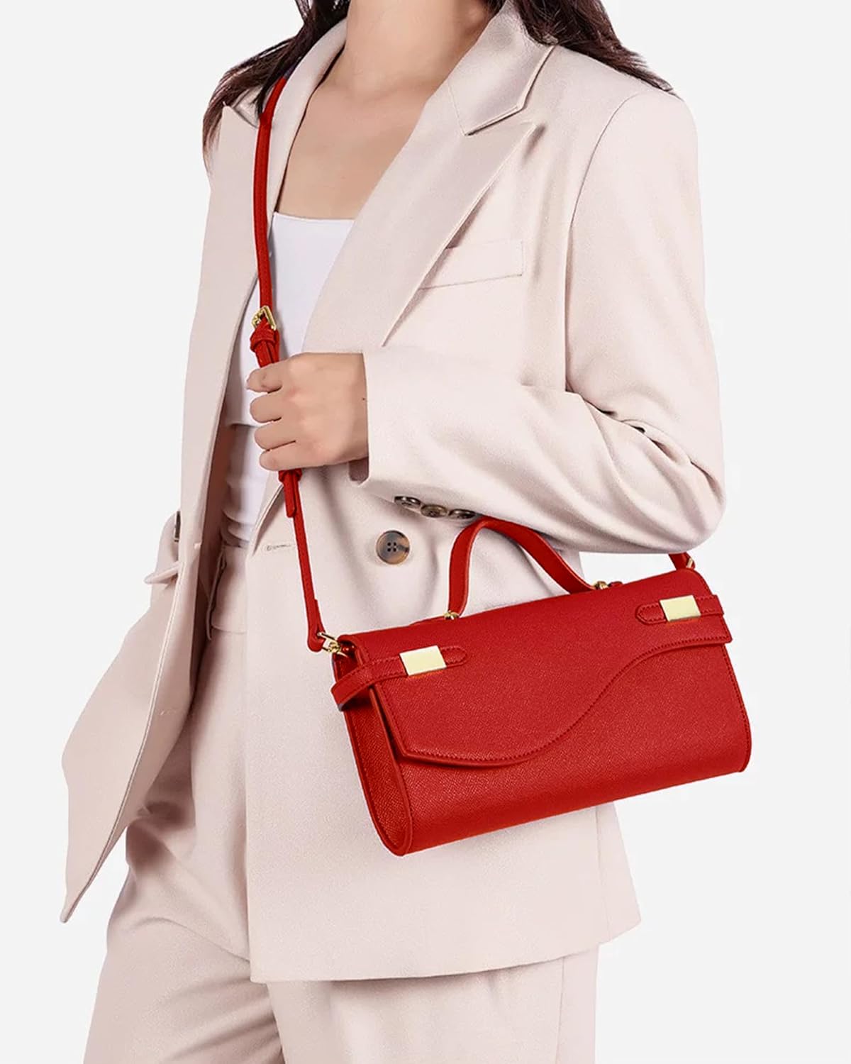 NEWBELLA Women's Elegant Evening Bag - Top Handle Shoulder Bag with Detachable Strap, Fashionable Crossbody Bag Clutch Purse - Image 5