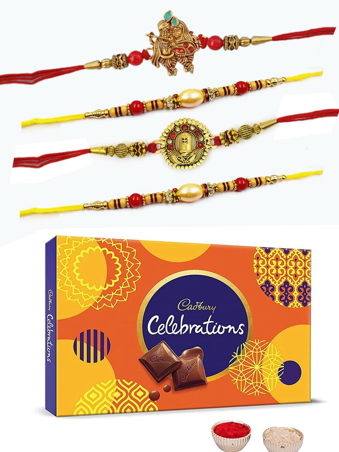 Set of 4 Rakhi Rakhi for brother Bhaiya with chocolate Gifts Combo Set, Cadbury Rakshabandhan Bhai Bhabhi Hamper Greeting Card, Set of 4 Rakhi,Rakhi For Brother With Chocolate Combo,Rakhi Gift Hamper (B09CMFKTZB) Amazon Price History, Amazon Price Tracker