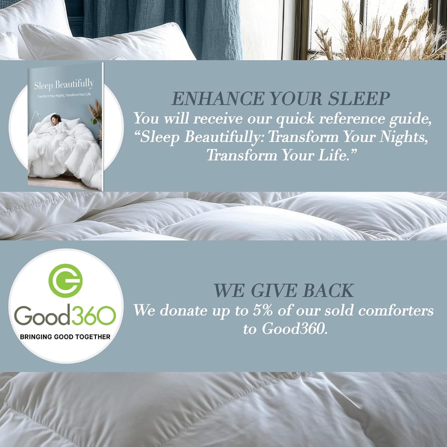 Bella Sonni® | Hotel-Quality All-Season Down Comforter Summer King | Lightweight Yet Warm Duvet Insert for Hot Sleepers & Year-Round Use | No Cold Spots | 50-50 Down & Feather Fill | 750 Fill Power