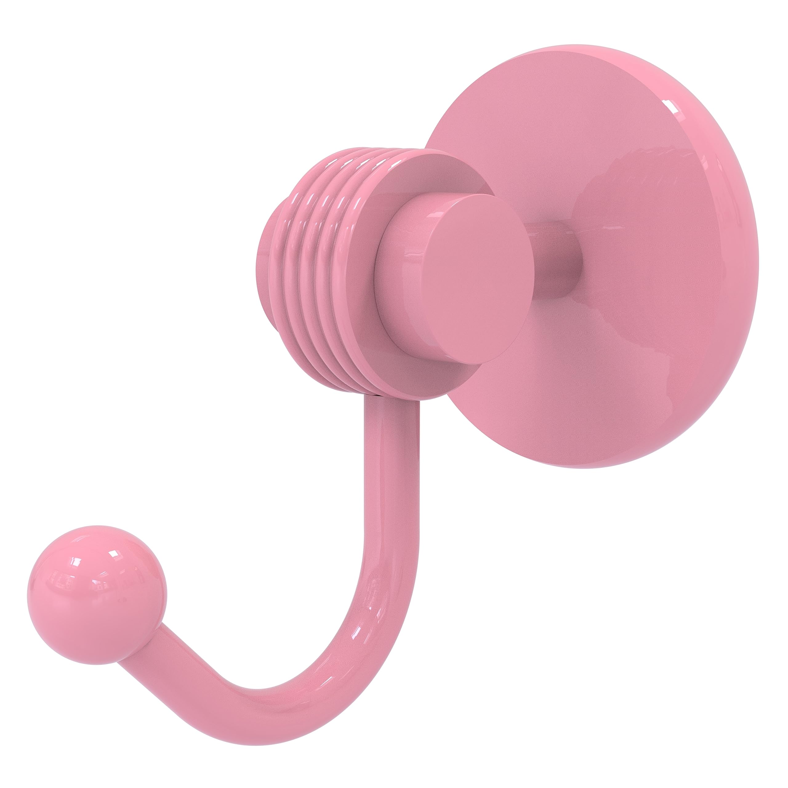 7220G-PNK Satellite Orbit Two Collection Robe Hook with Grooved Accents, Pink