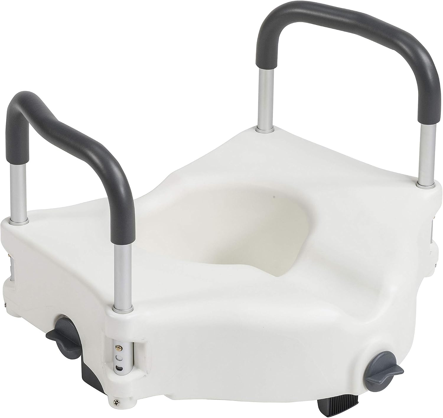 Asiento Elevado para Inodoro con Manijas 5 Pulgadas Blanco