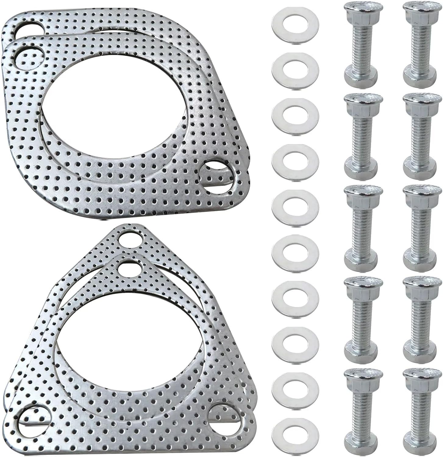 2025 Updated G35 350Z 4pcs Aftermarket 2.5" Catalytic Converter Gaskets kit with Hardware for VQ35DE engines