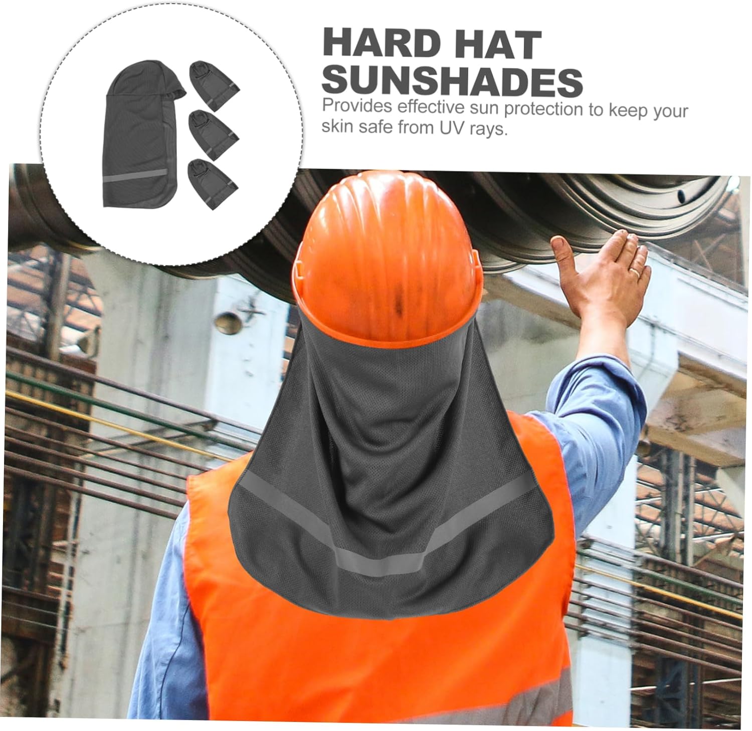 Gadpiparty Cowboy Hat Protector Safety Goggles Fabric Sun Hat Dark Sunglasses