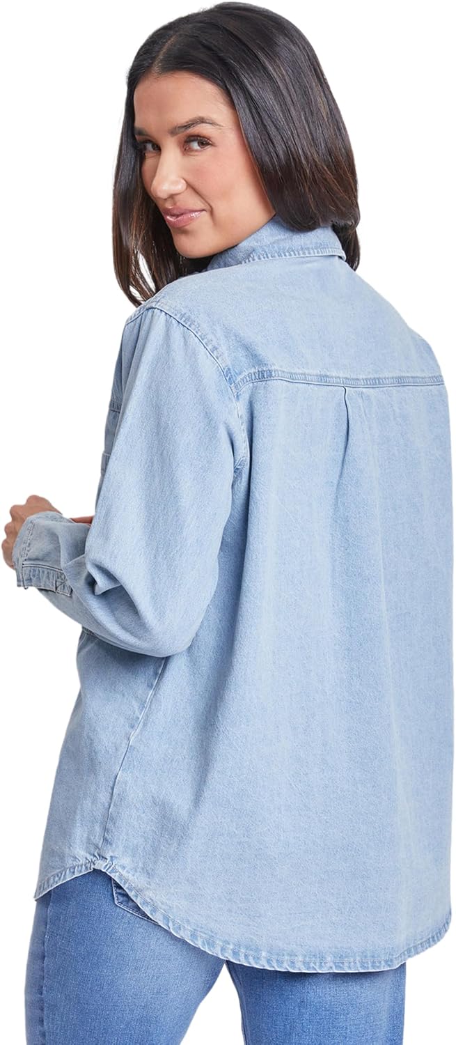 Royalty For Me Women's Ymi Jeans Women’s Oversized Shacket With Front Patch Pockets