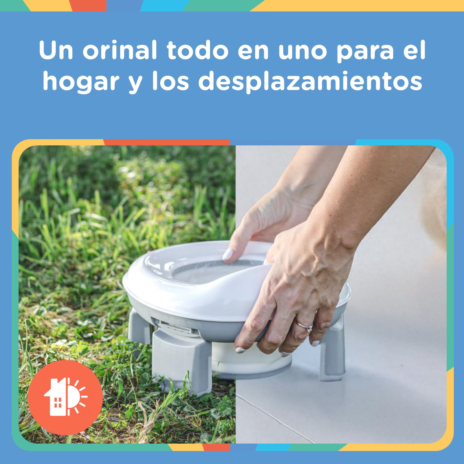 Nuby - Inodoro Portatil 2 en 1 Para Viaje - Adaptador WC Niños y Orinal Bebe - WC Portatil con Bolsas Desechables y Protección Antisalpicaduras - Baño Bebe Ligero y Compacto - 18+ meses