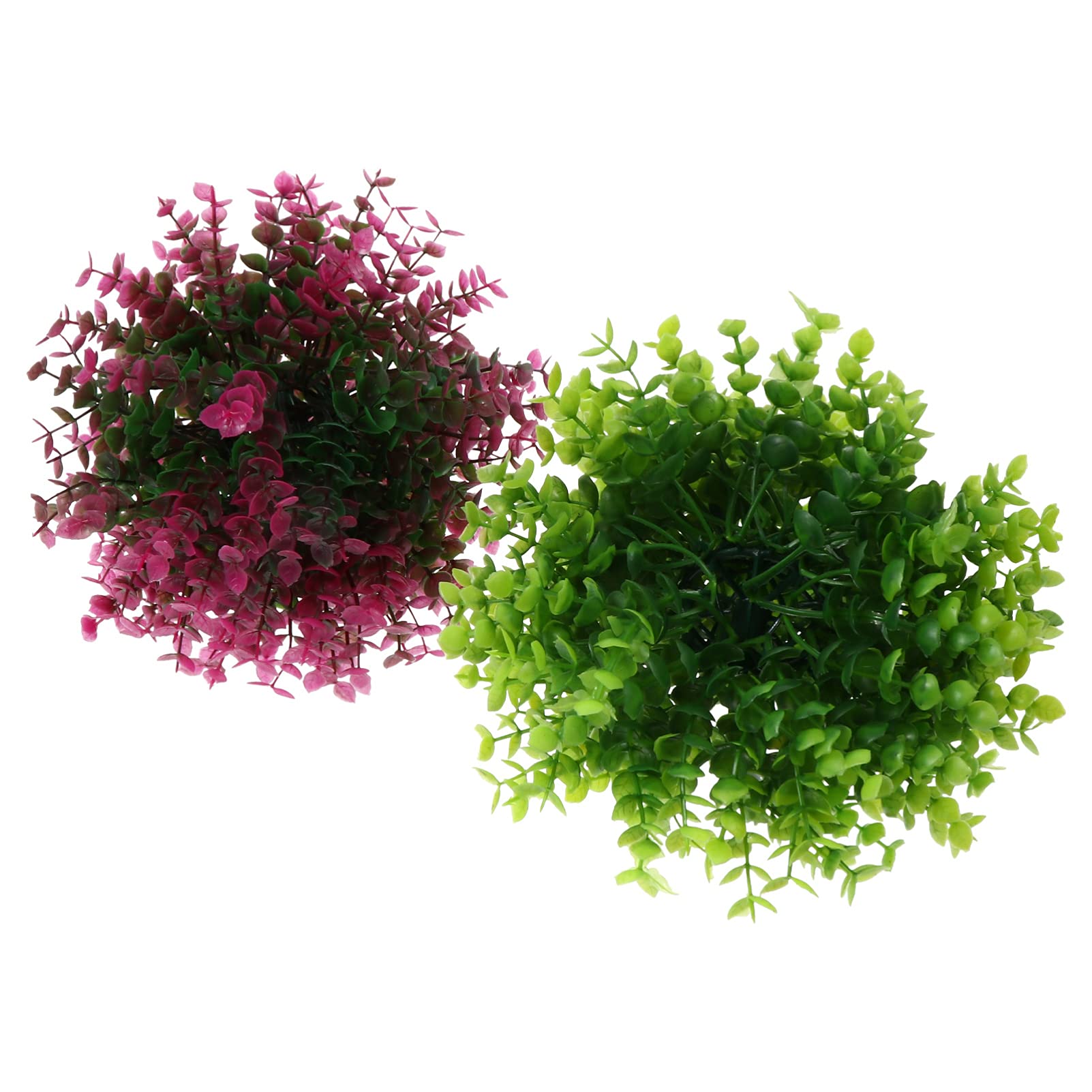 Cabilock 2Pcs grass ball rustic wedding party wall ornament Simulation Grass topiary hedge plant Artificial Boxwood Topiary Plant Balls artificial topiary balls substitute plastic small