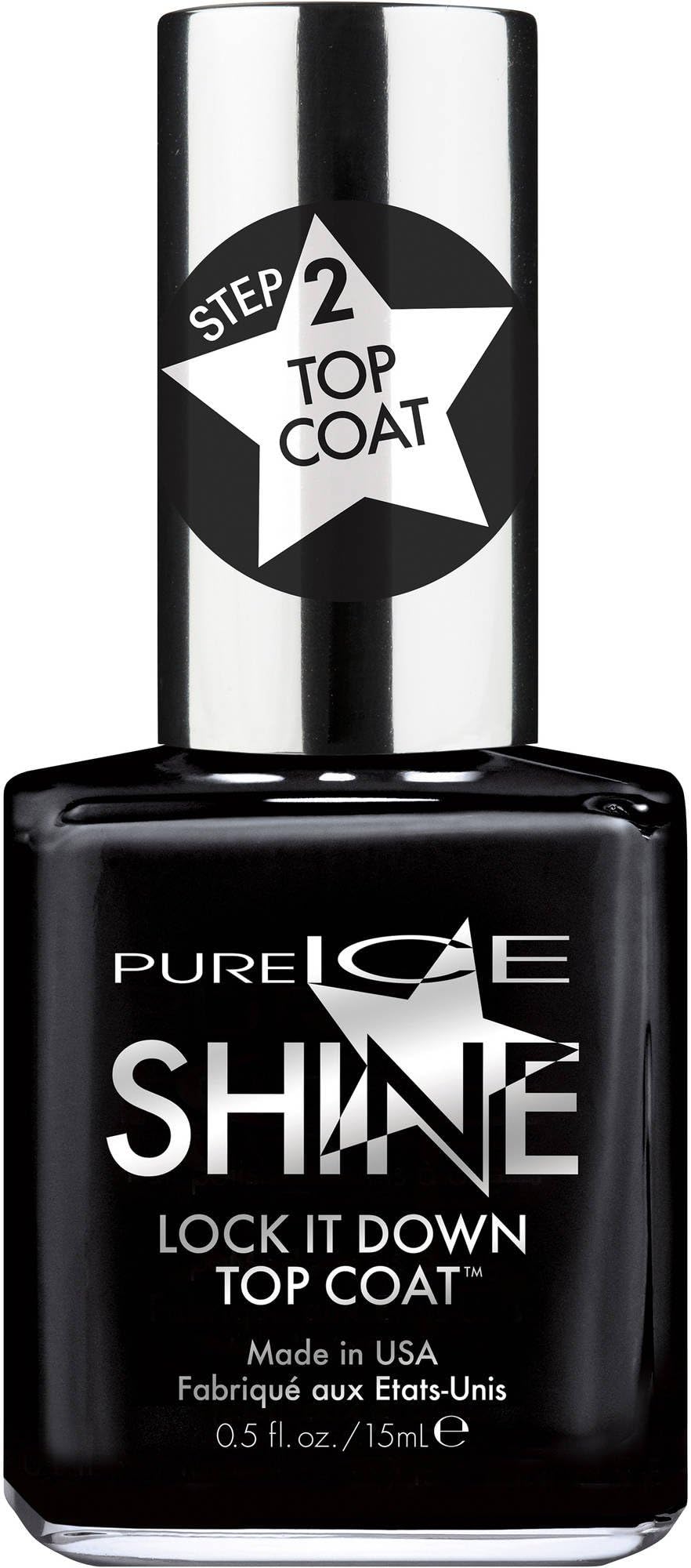 Pure Ice Shine Nail Polish With Gel Tech, #1226 Lock It Down Top Coat, 0.5 Fl Oz