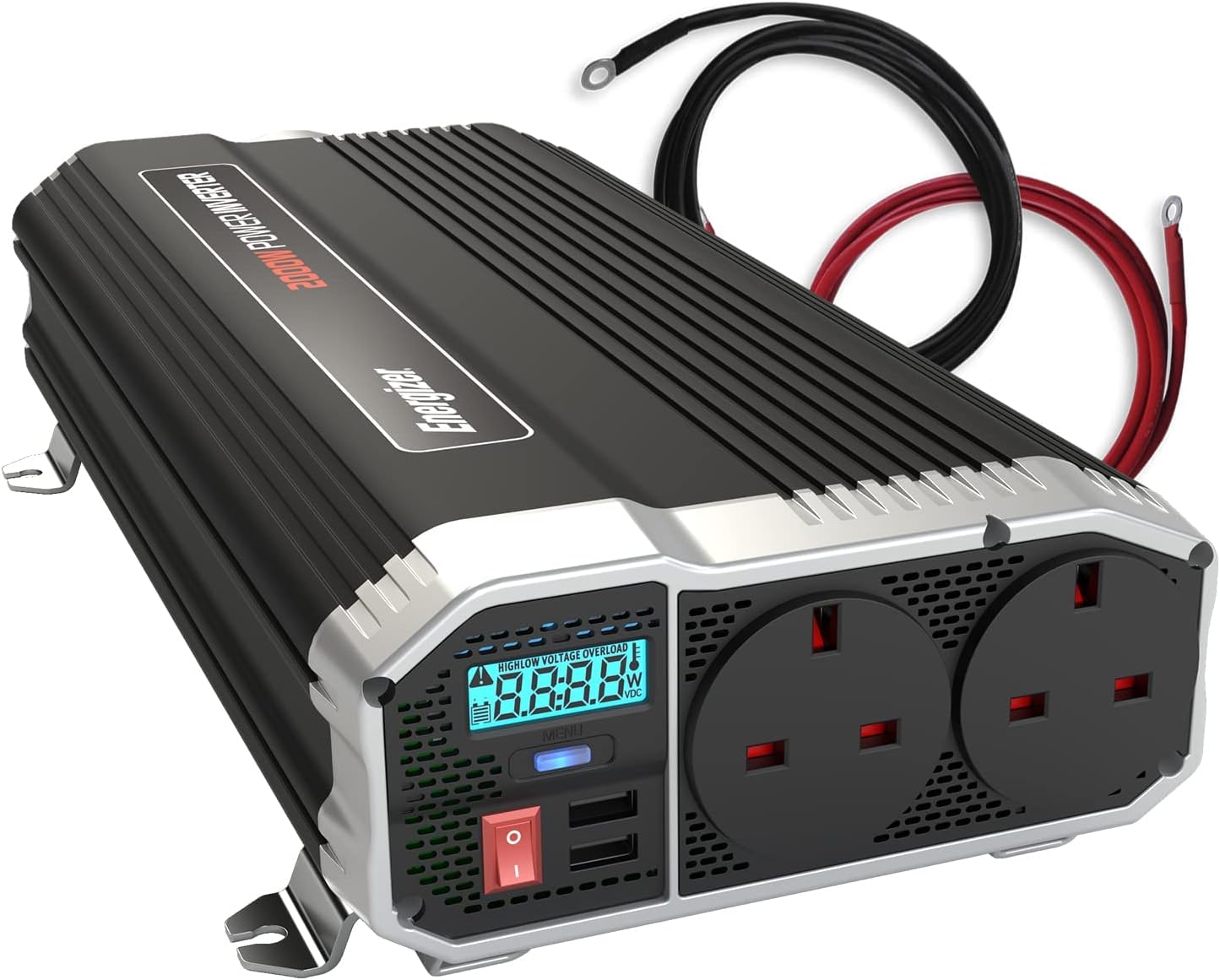 Spannungswandler 12 Volt Auf 230 Volt 2000 Watt Energizer 2000 Watts Power Inverter 12V to 230V / 240V, Modified Sine