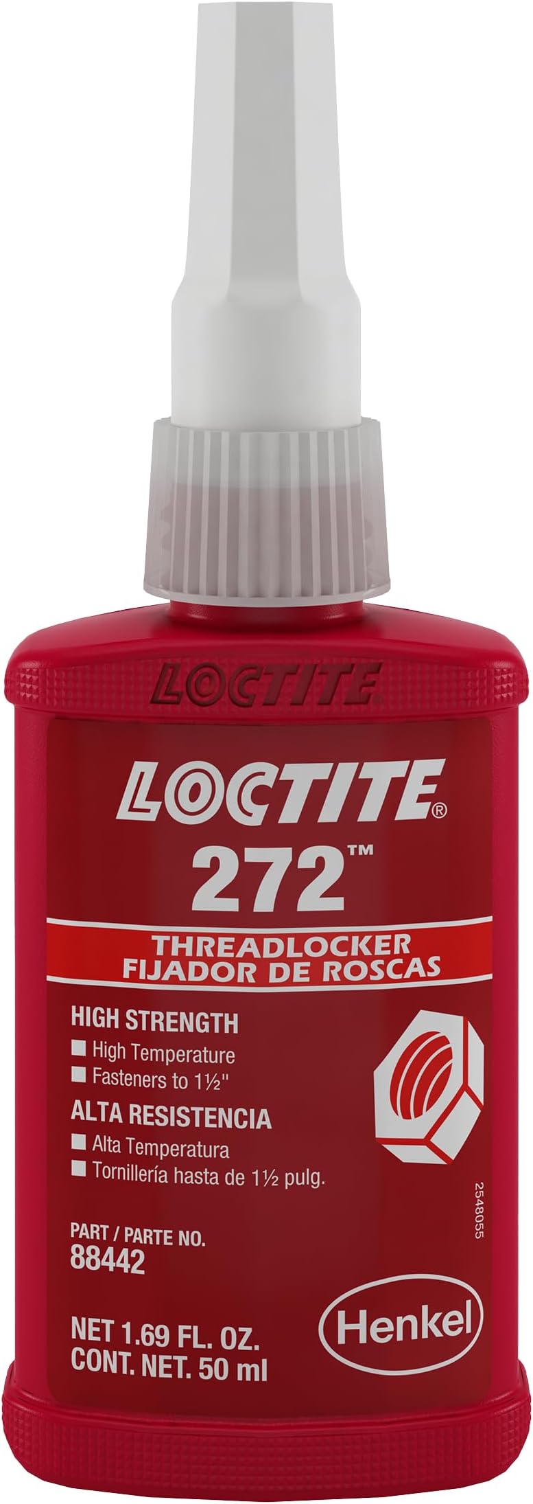 Loctite 88442 Red 272 High Temperature/Strength Thread Locker, 50 mL Bottle