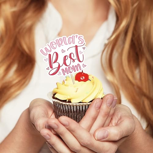Miniatura 3 de 144 piezas de decoración para cupcakes para el Día de la Madre, Día de la Madre, agradecimiento, aperitivos, palillos de dientes, palillos de