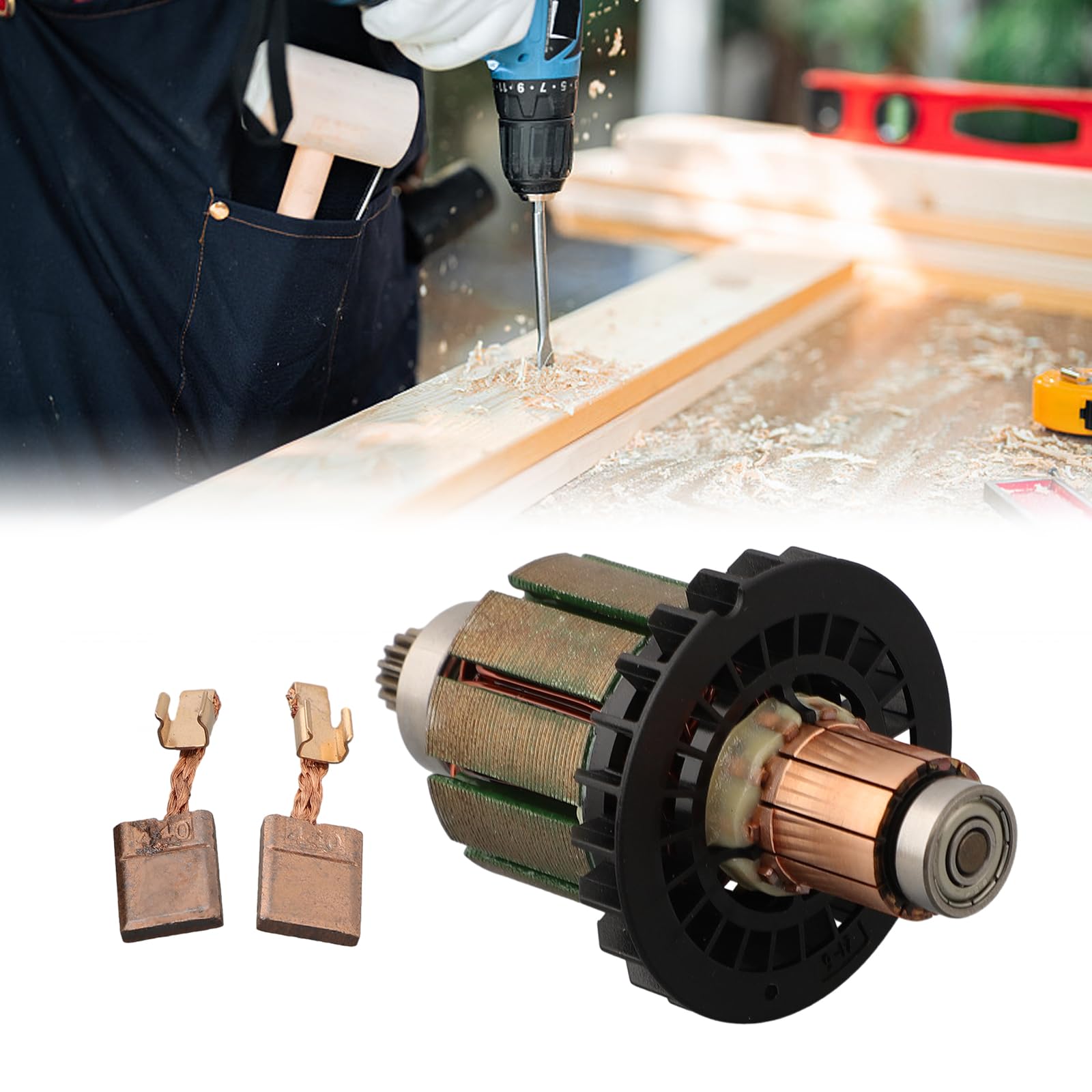 619380-9 619583-5 Armatura con spazzola di carbone per DHP482 DDF482 Combi Drill Driver