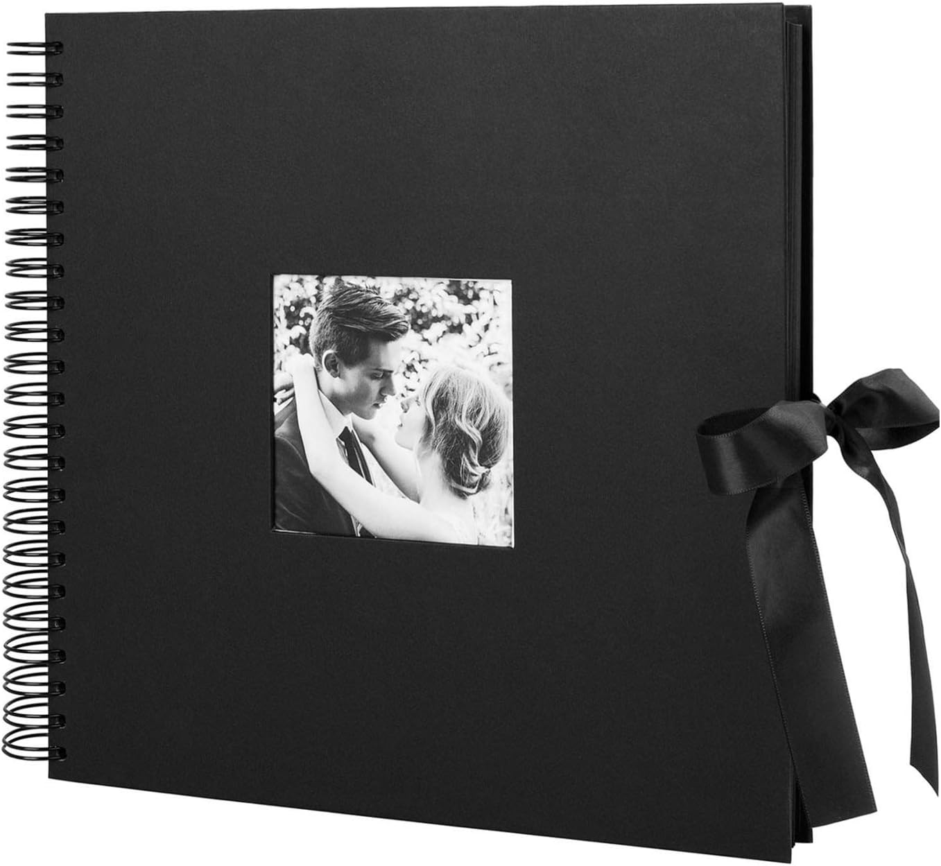 DIY Photo Album with Photo Opening Wedding Guest for Anniversary Travel Memory Black 10X10inch