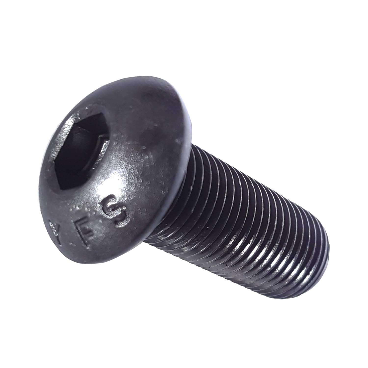 Fastenere Button Head Socket Cap Screws - 0-80 x 5/16" (100-Pcs) Alloy Steel, Fully Threaded, Fine Black Oxide Finish, Corrosion-Resistant, Machine Thread, Easy to Install w/Allen Hex Drive